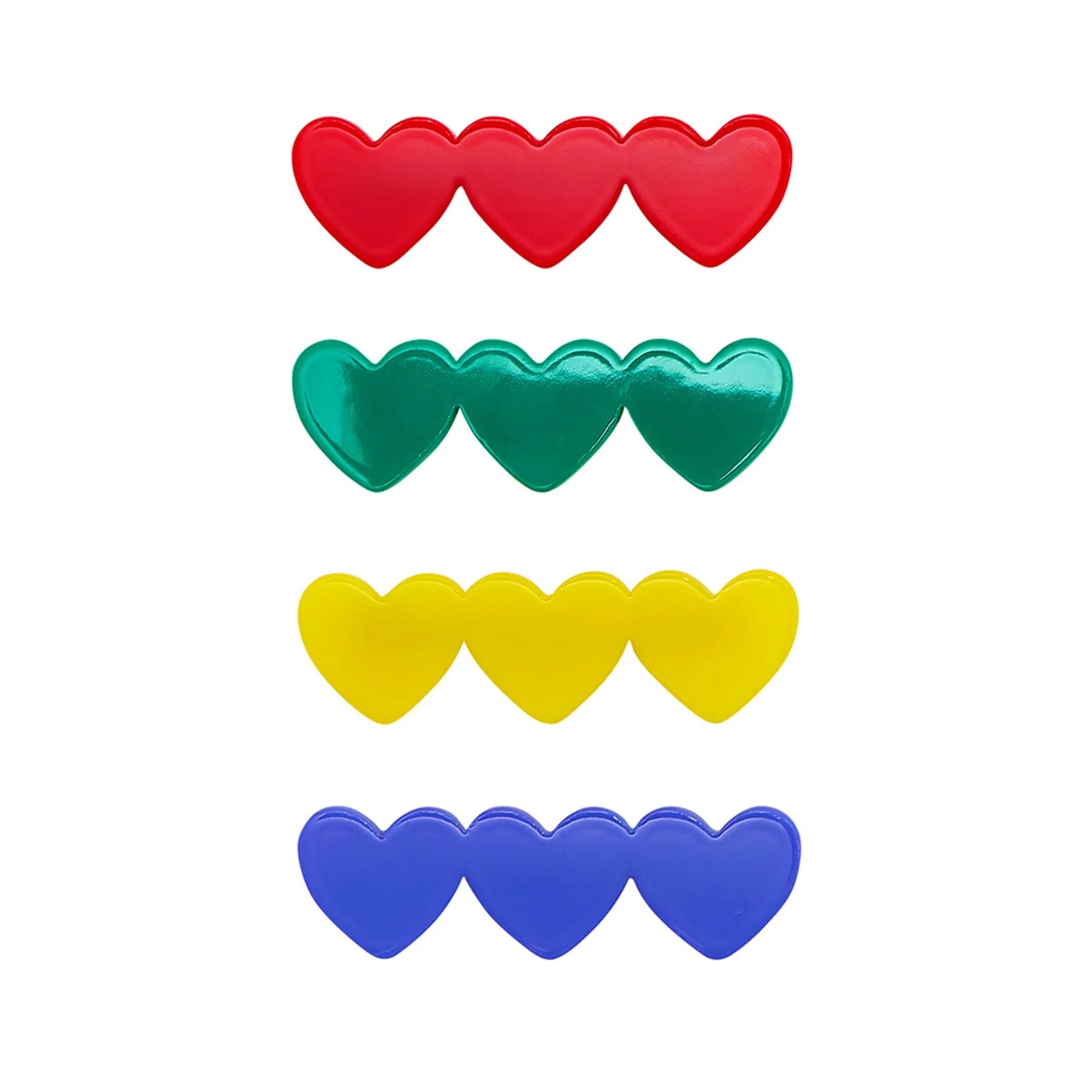Heart Acetate Hair Clips