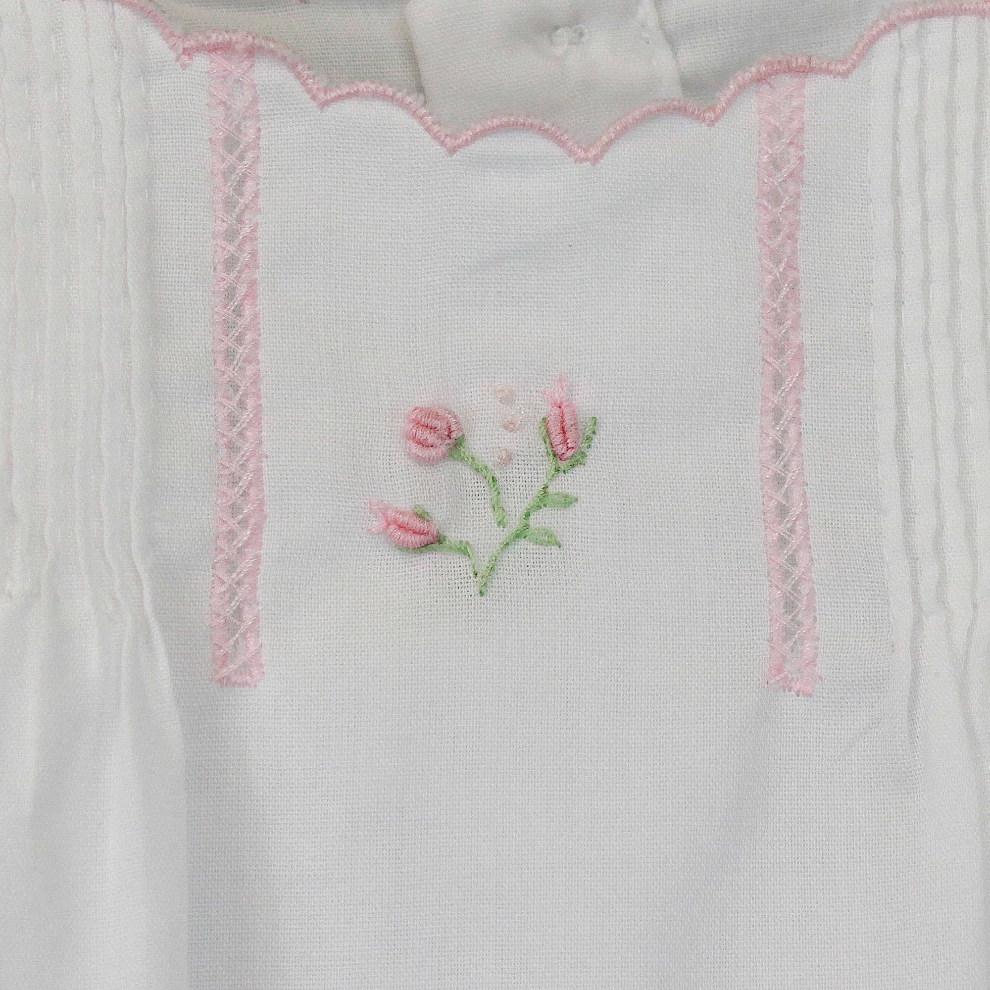 Flower Embroidered Heirloom Bag & Hat