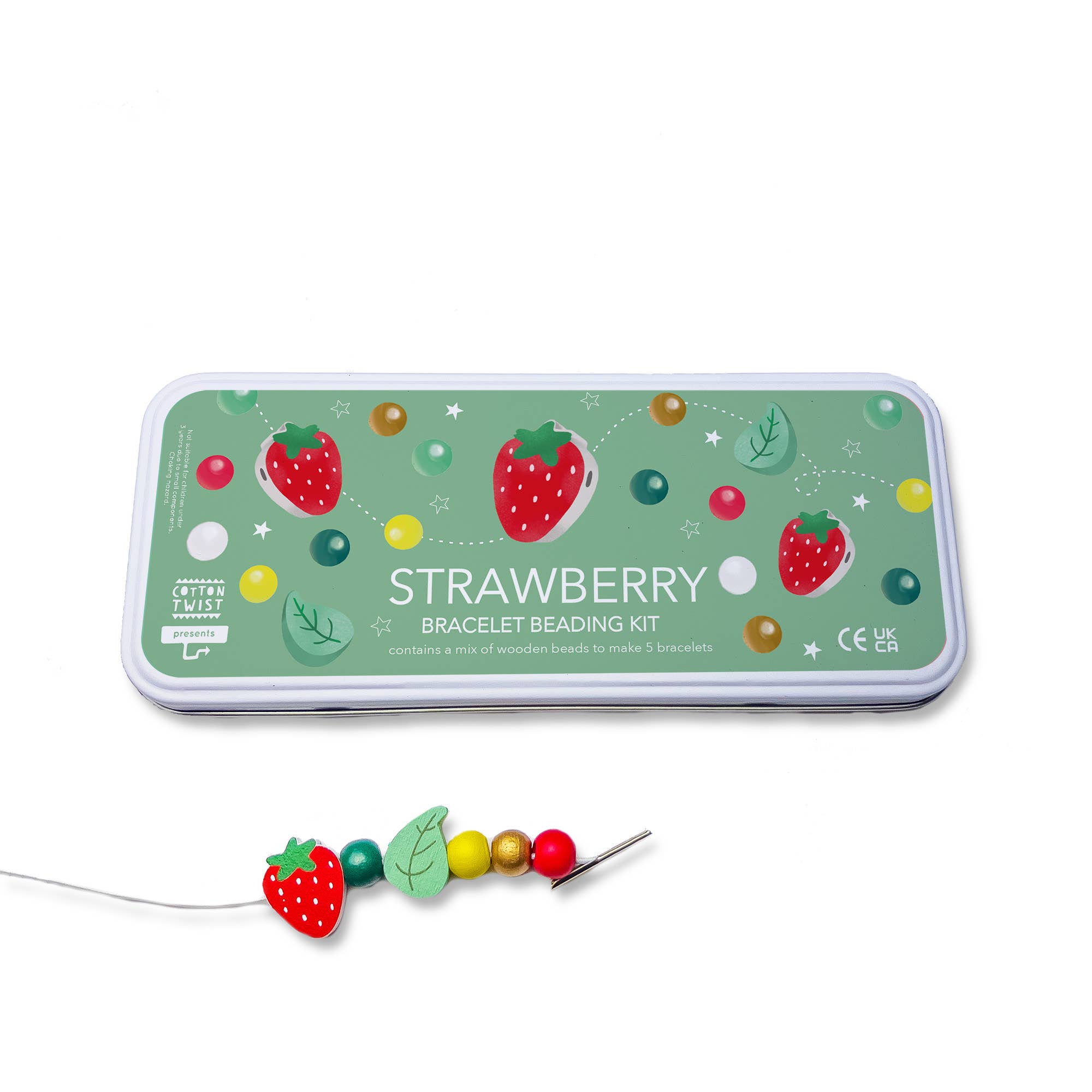 Strawberry Bracelet Bead Kit - Makes 5 Bracelets