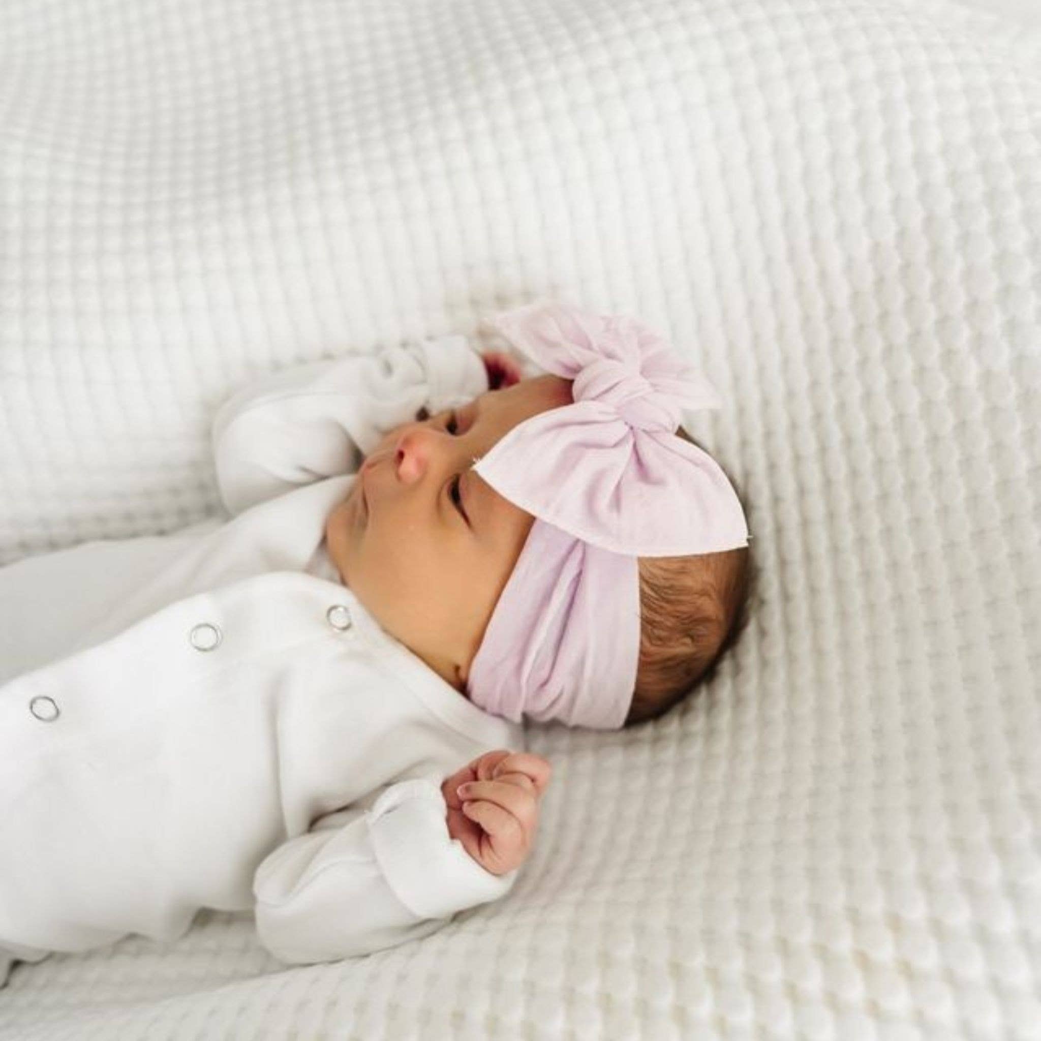 Baby Bling® The Original Knot soft nylon headband: Oatmeal