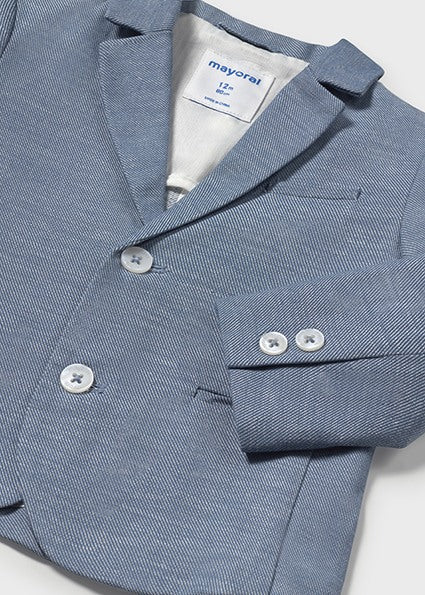 Blue Heather Dress Suit Jacket