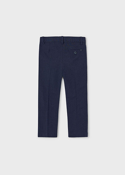 Boys Dress Pant || Navy Herringbone