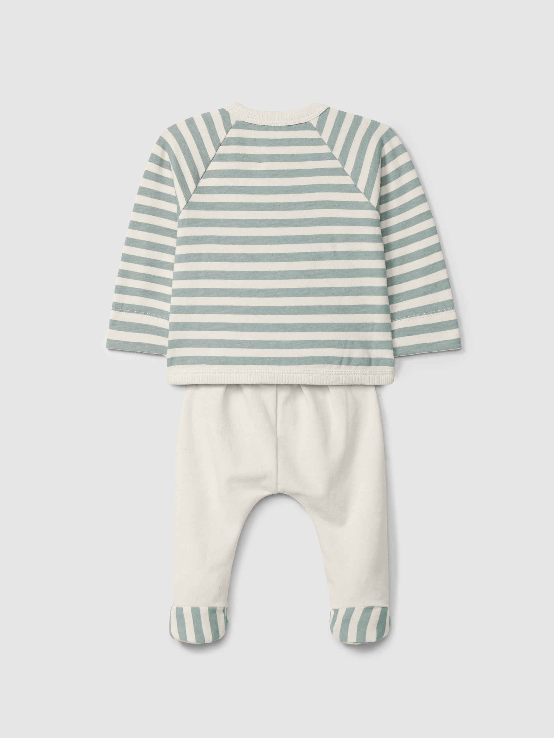Snug Two-Piece Set Stripes || Green