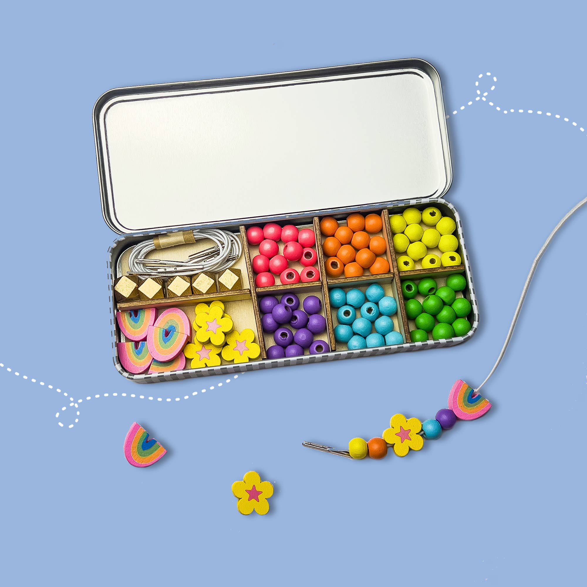 Rainbow Bracelet Bead Kit - Makes 5 Bracelets