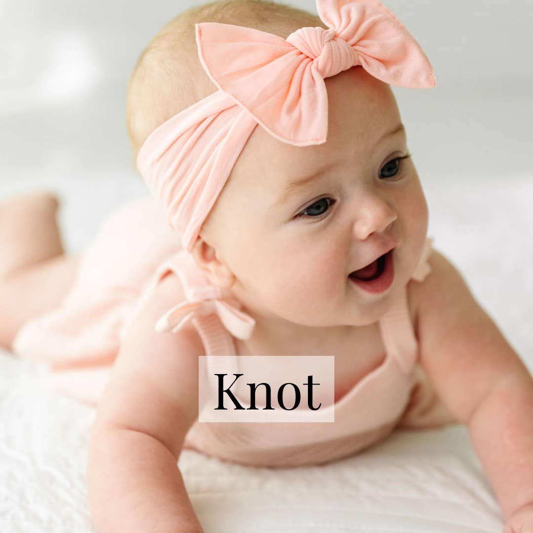Baby Bling® The Original Knot soft nylon headband: Antique Pink