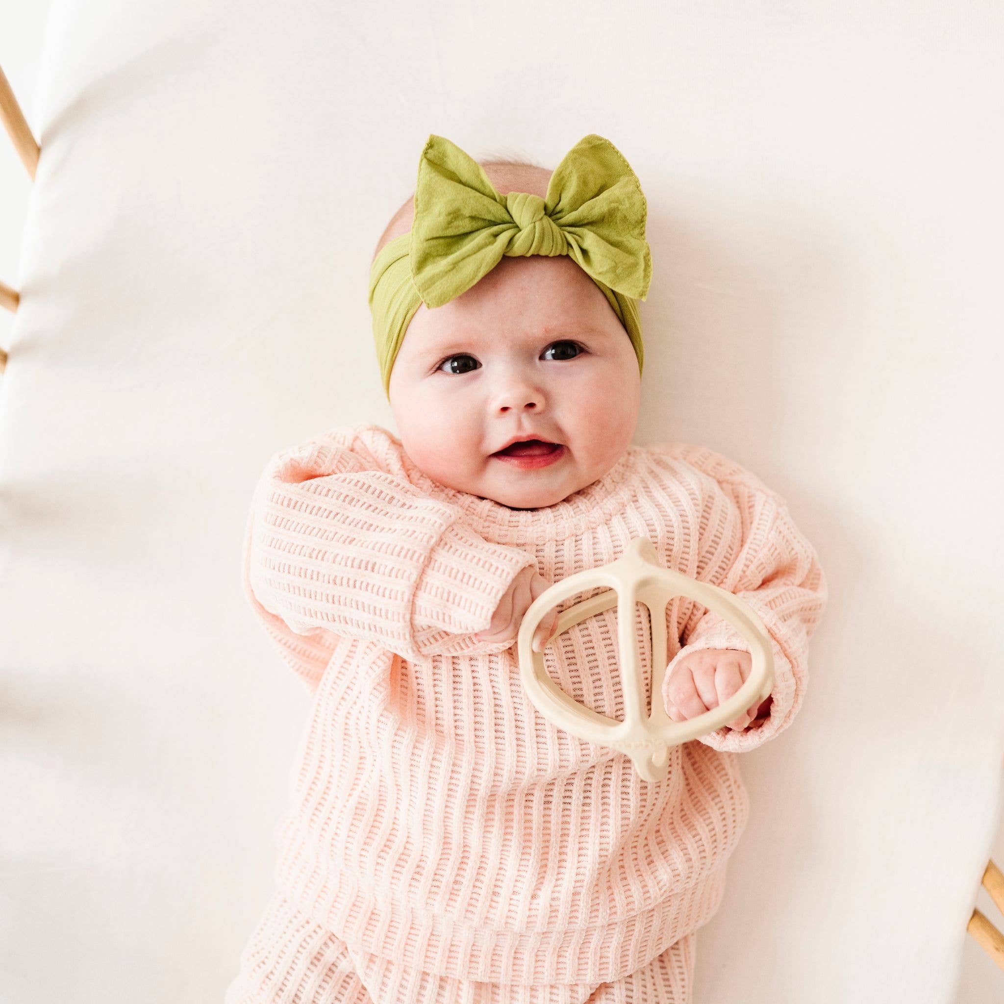 Baby Bling® The Original Knot soft nylon headband: Oatmeal