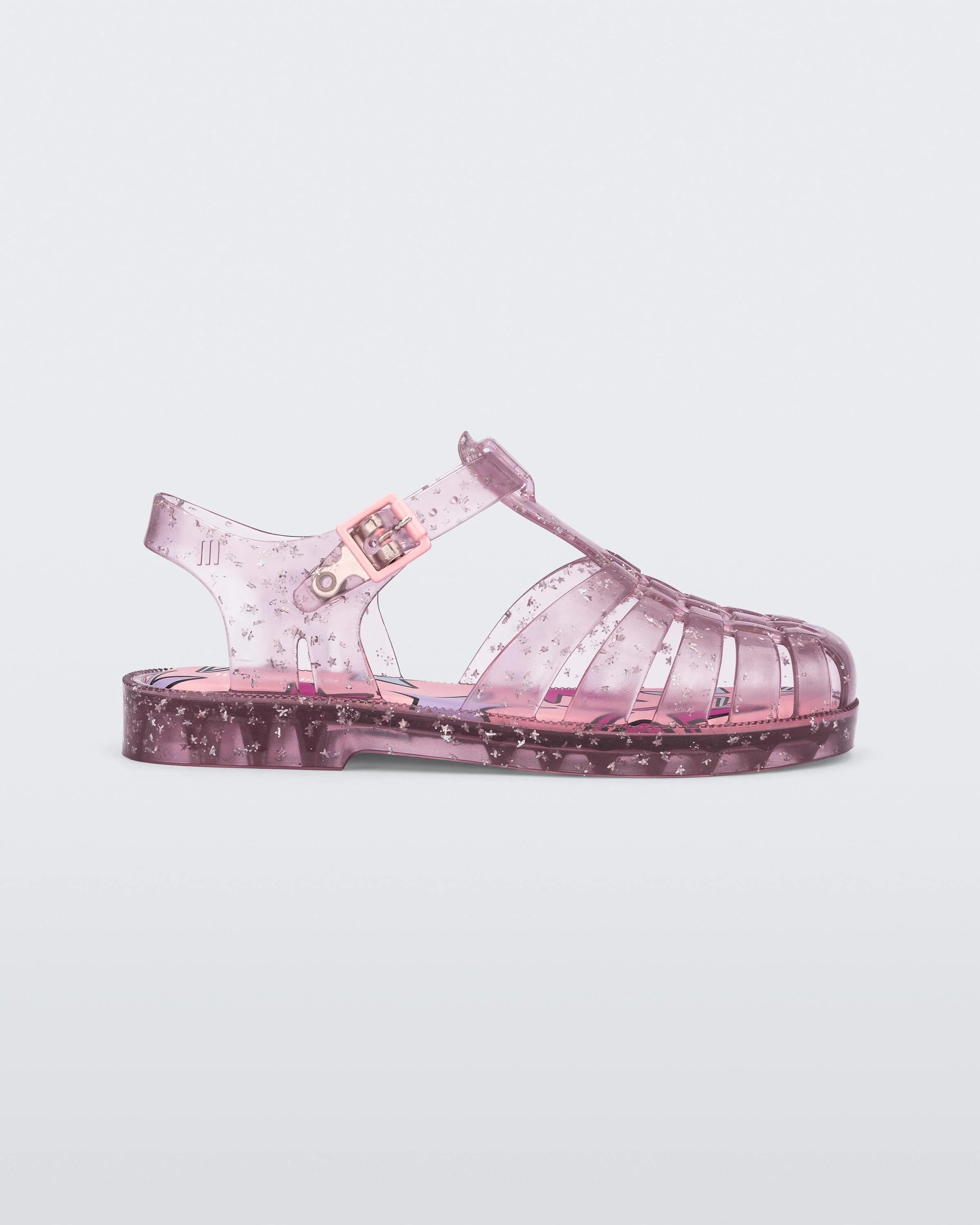 Mini Melissa Possession Shiny || Pink Glitter Clear