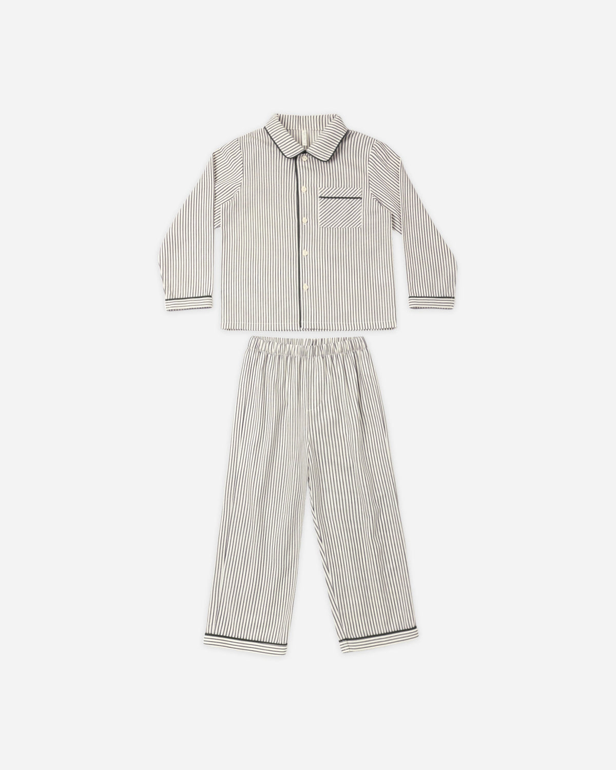 Rylee + Cru Long Sleeve Pajamas || Evergreen Stripe