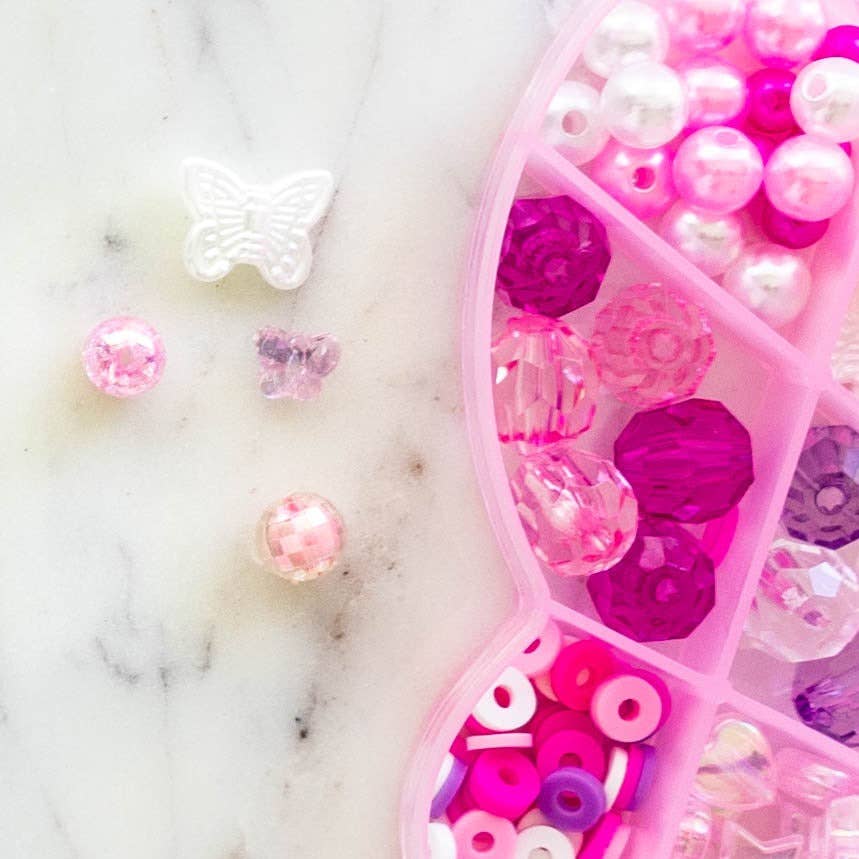 The Pink Darling Butterfly Bracelet and Necklace Kit