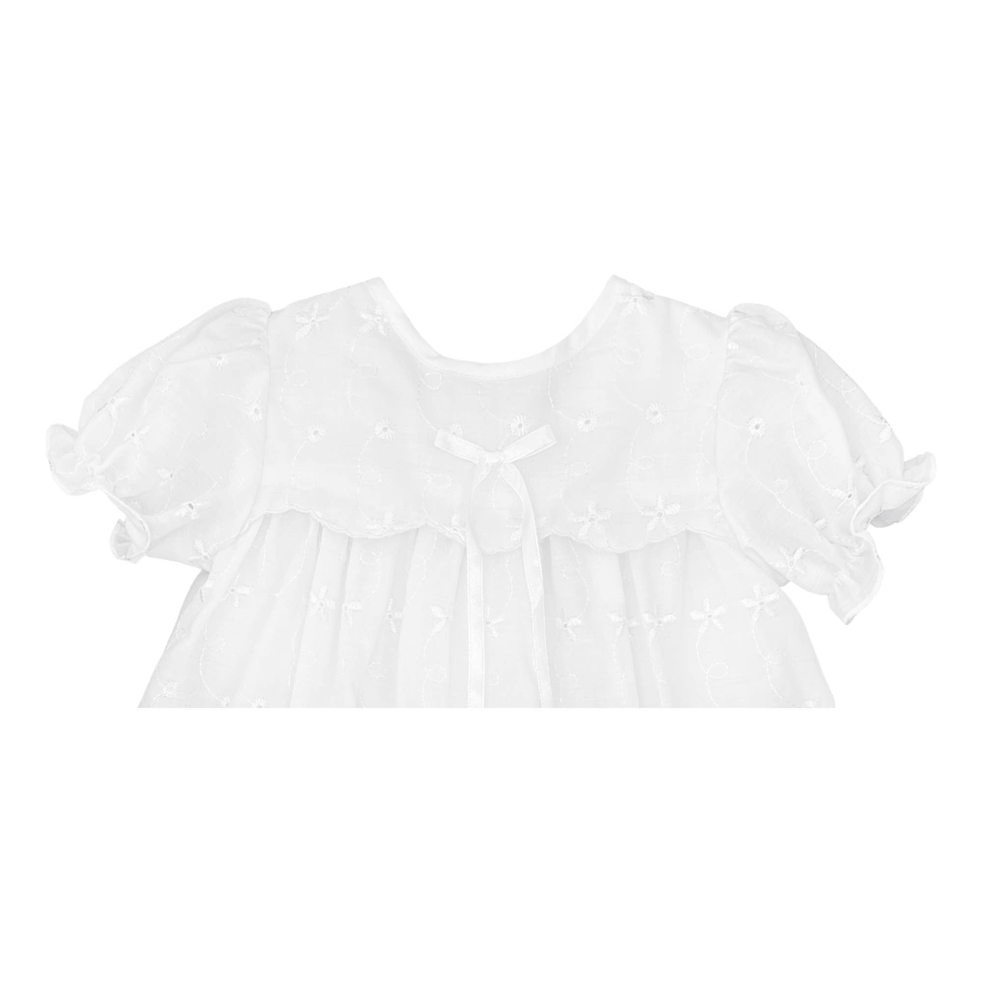 Eyelet Lace Christening Gown: 3 Month
