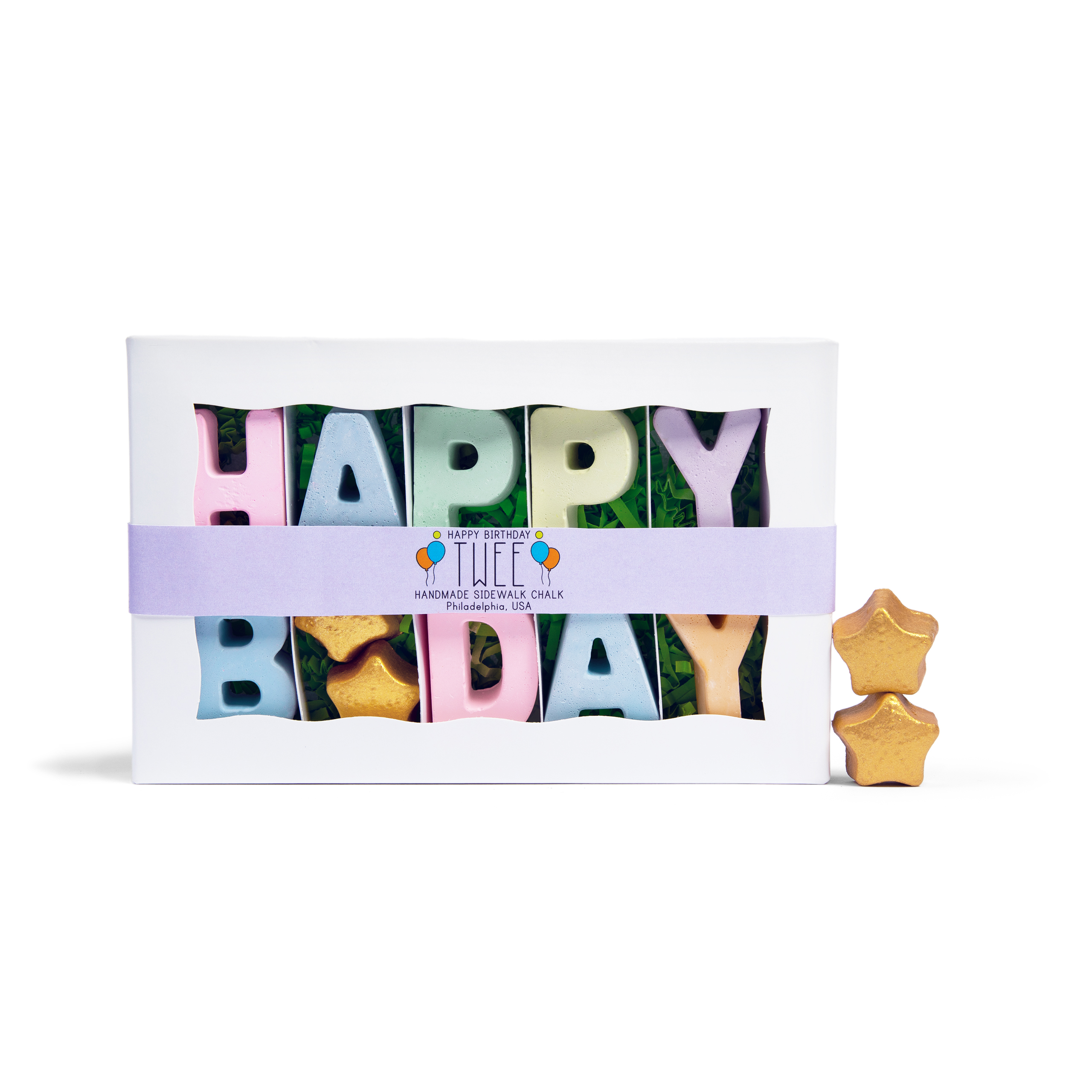 HAPPY BIRTHDAY GIFT BOX | HANDMADE SIDEWALK CHALK