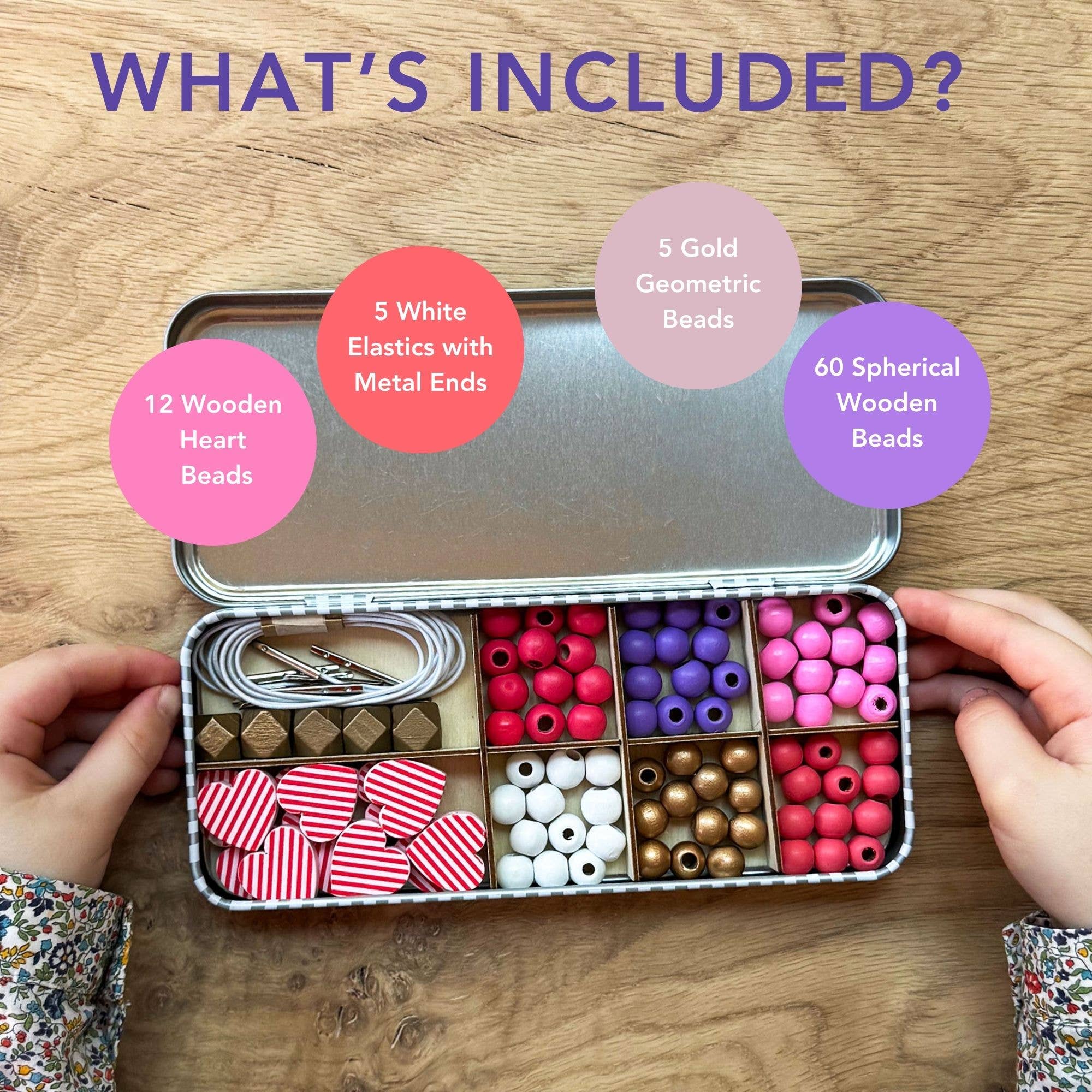 Love & Hearts Bracelet Bead Kit - Makes 5 Bracelets