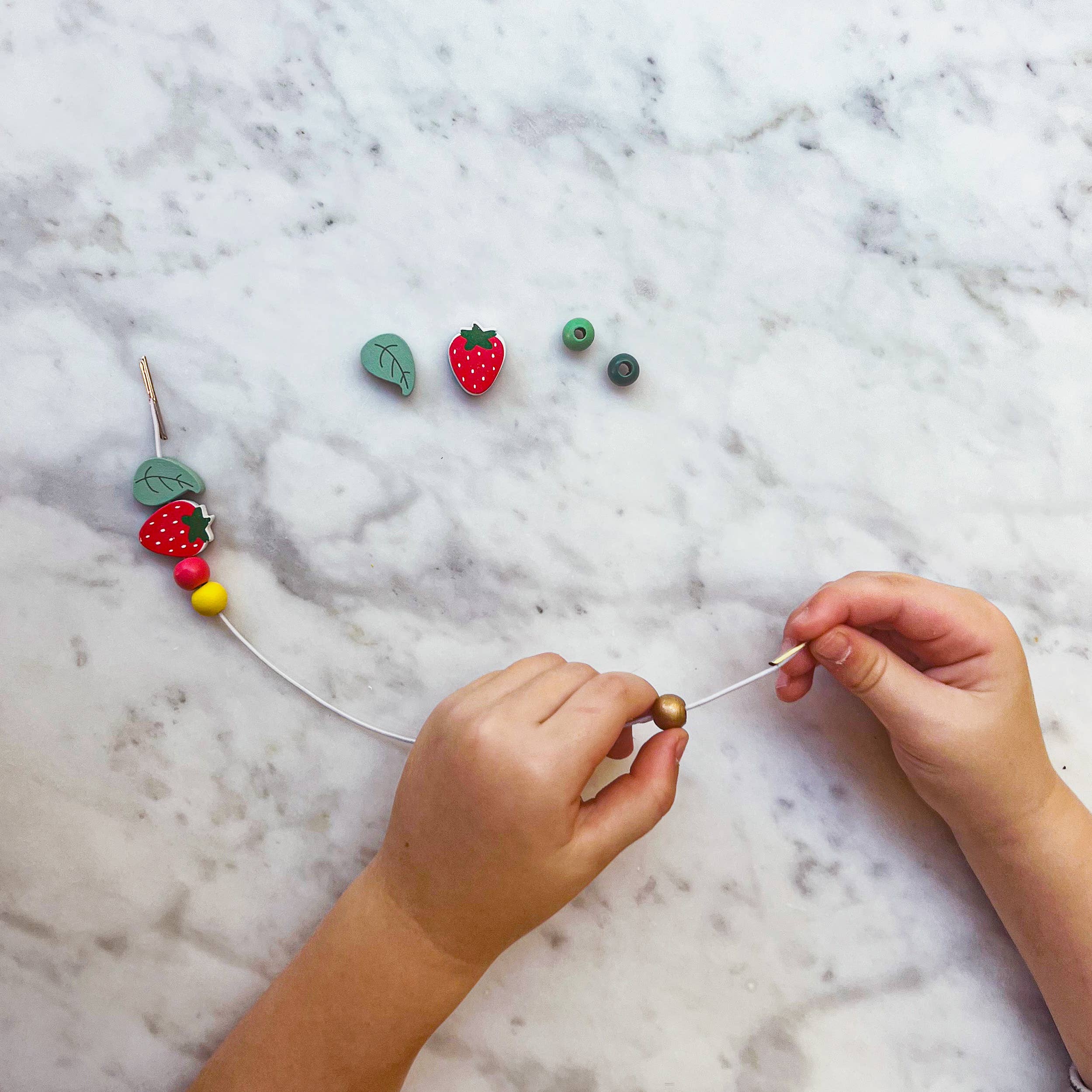 Strawberry Bracelet Bead Kit - Makes 5 Bracelets