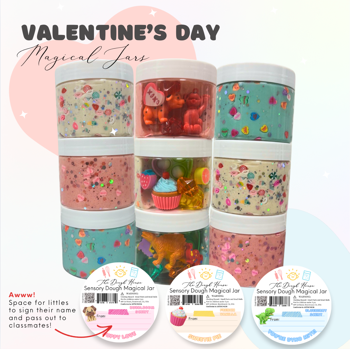 Valentine's Day Magical Jars: White