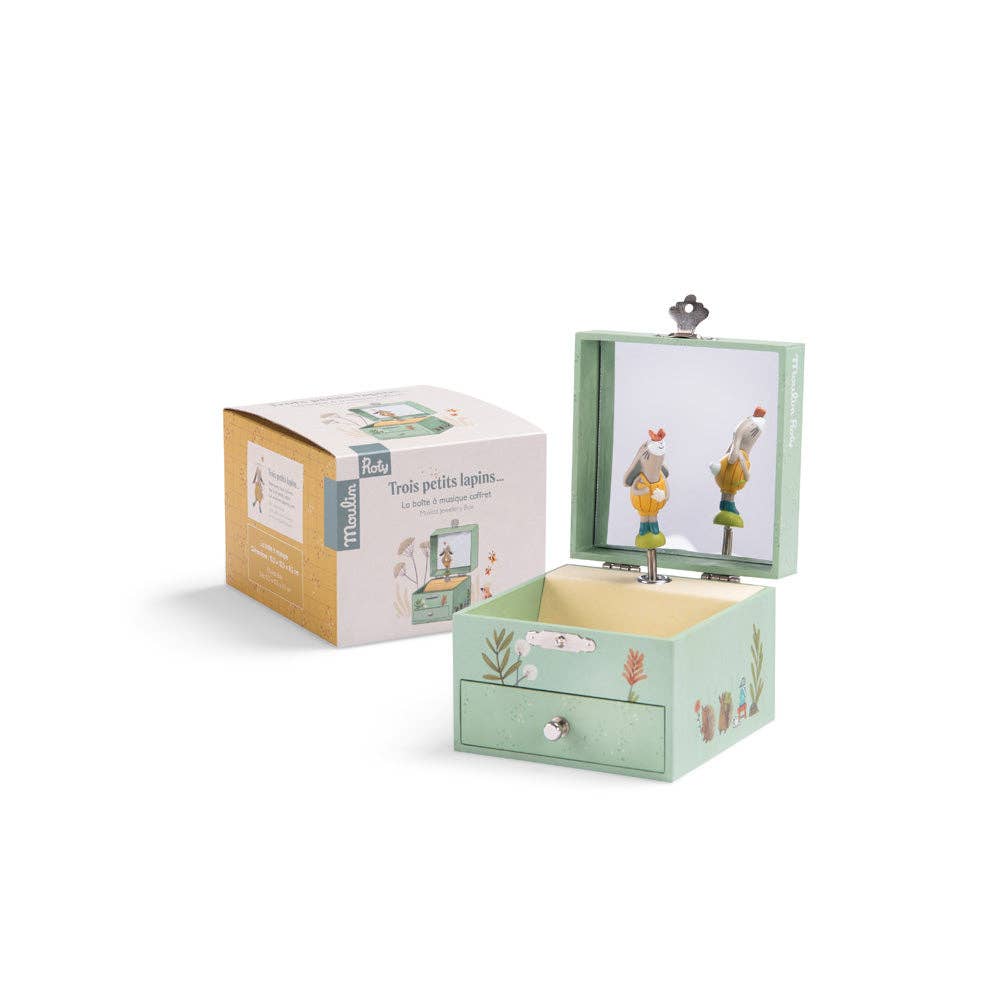 Musical jewellery box - Three Little Rabbits - Moulin Roty