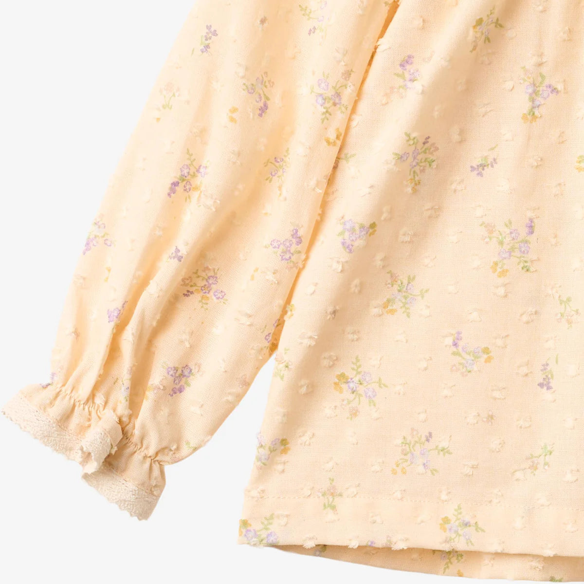 Wheat Blouse Merle || Barely Apricot Flowers