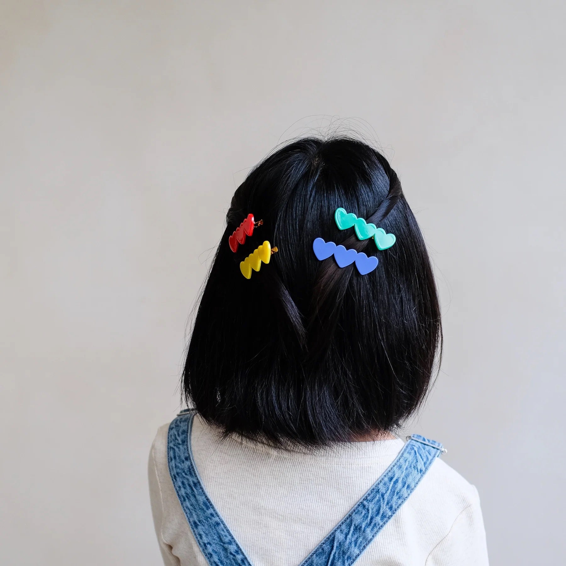 Heart Acetate Hair Clips