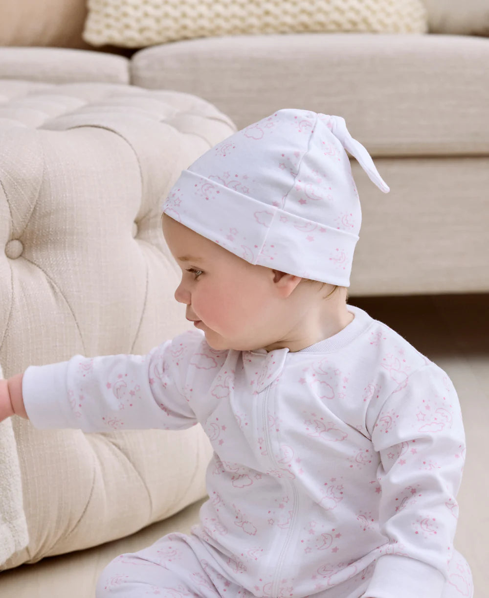 CHEERFUL GOODNIGHT PINK KNOTTED HAT
