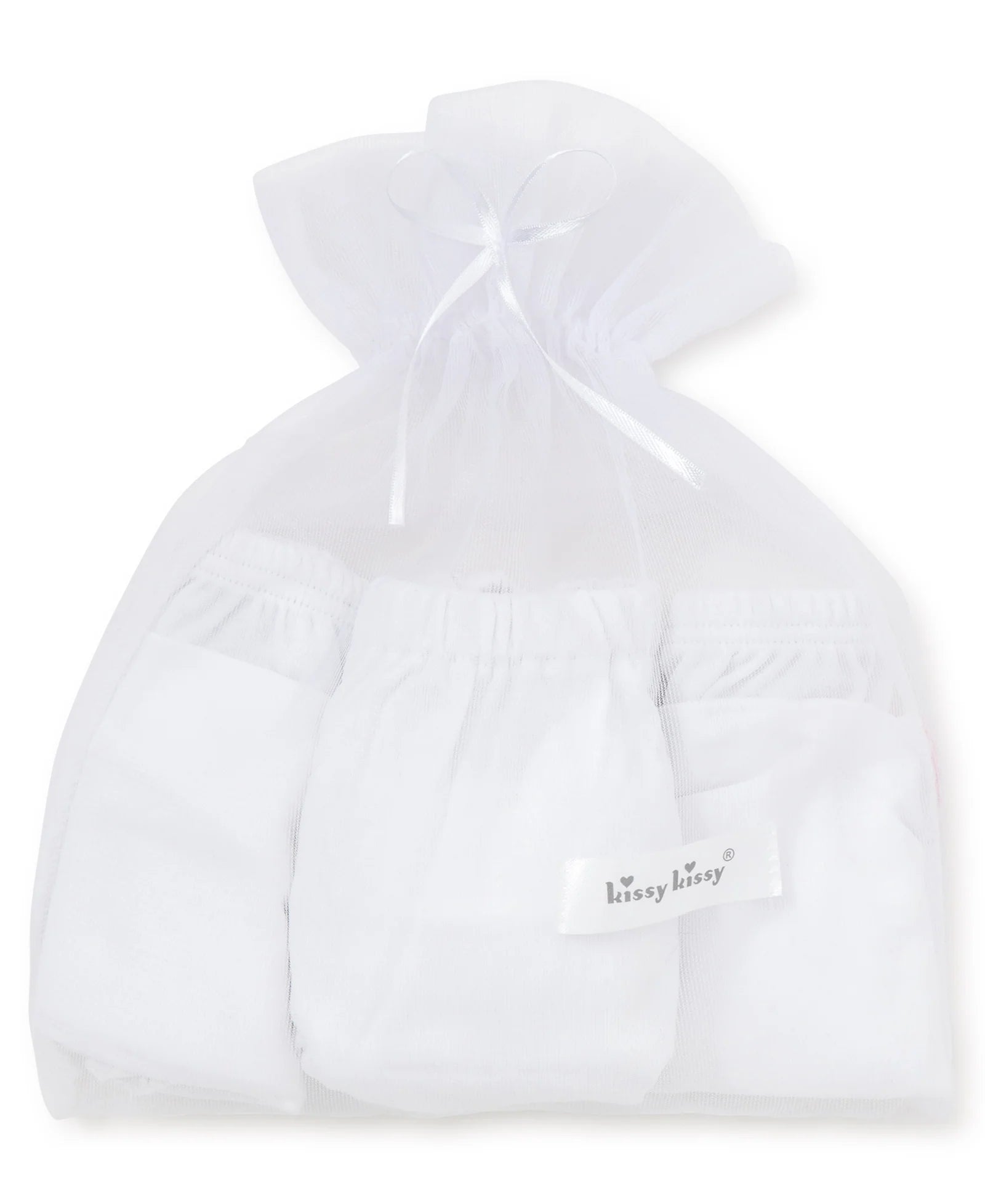 WHITE KISSY BASICS DIAPER COVER SET