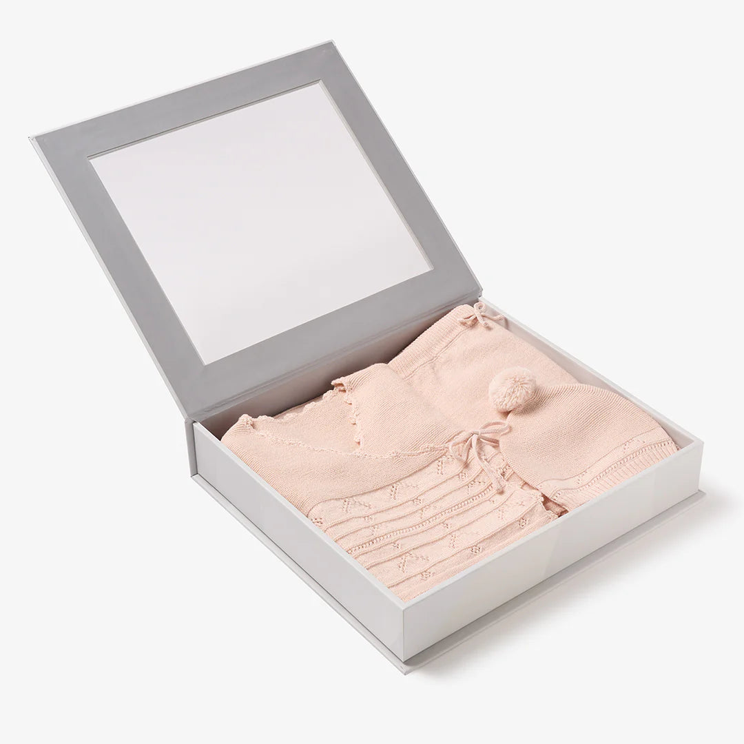 Pink Cashmere Layette Set Boxed