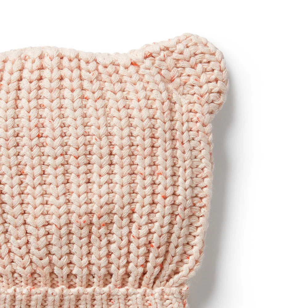 Fairy Floss Organic Knitted Bear Hat