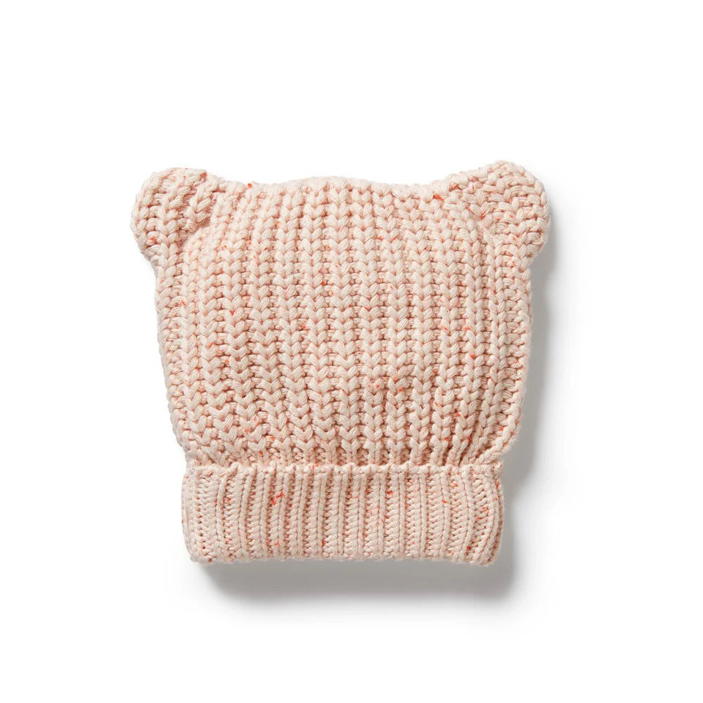Fairy Floss Organic Knitted Bear Hat