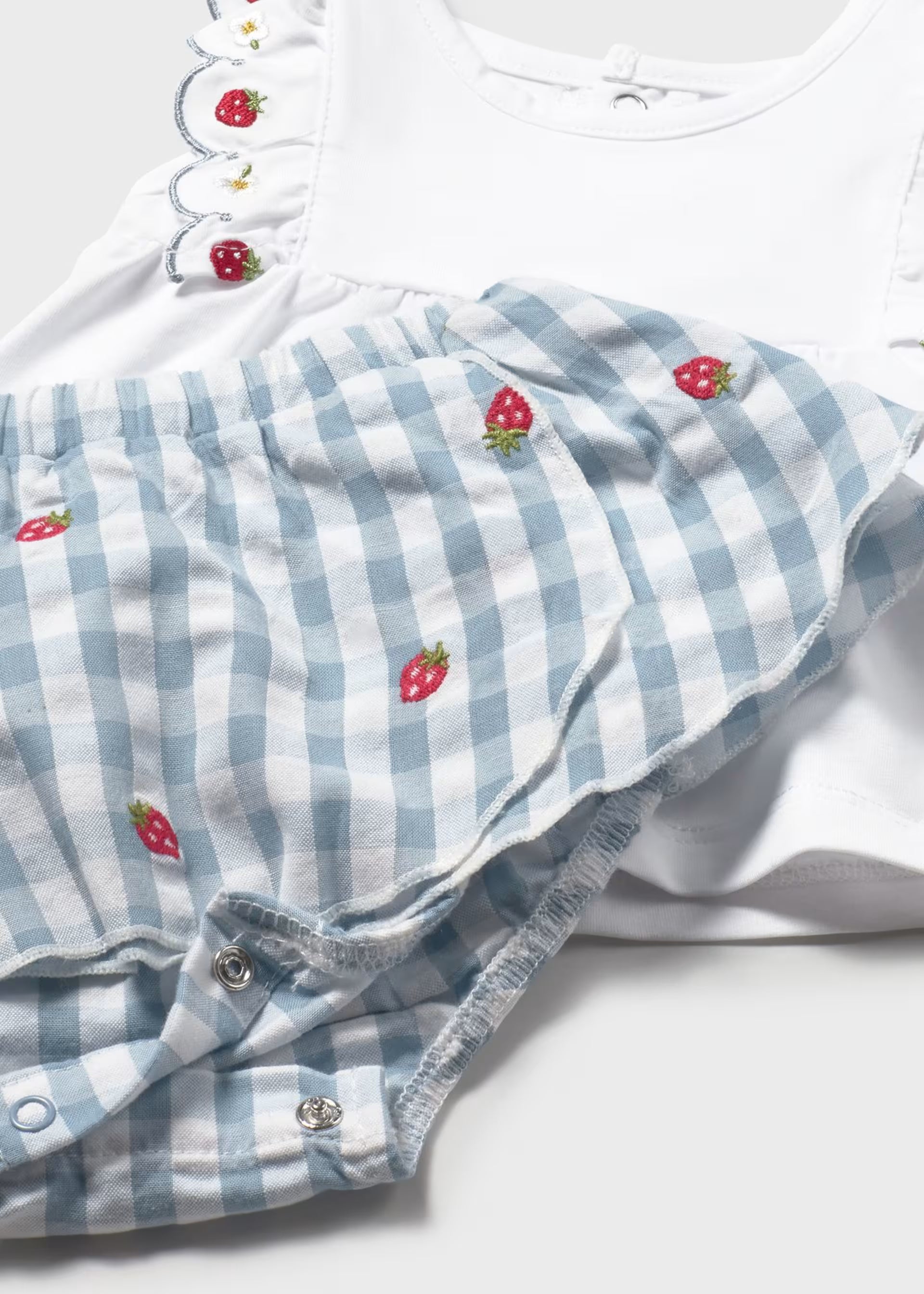 Newborn Girl Gingham Skirt and T-shirt Set