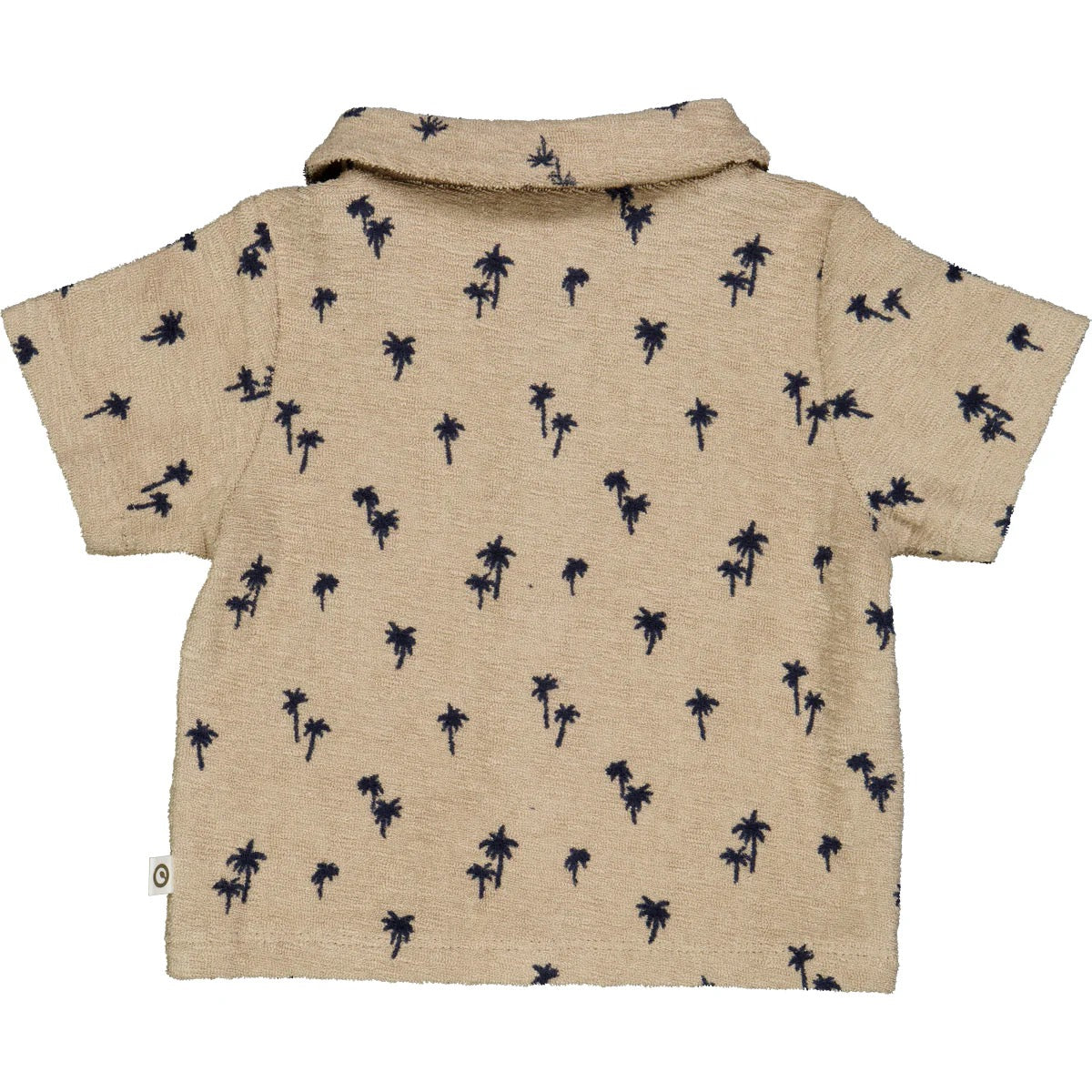 Palm Printed Terry Polo Shirt