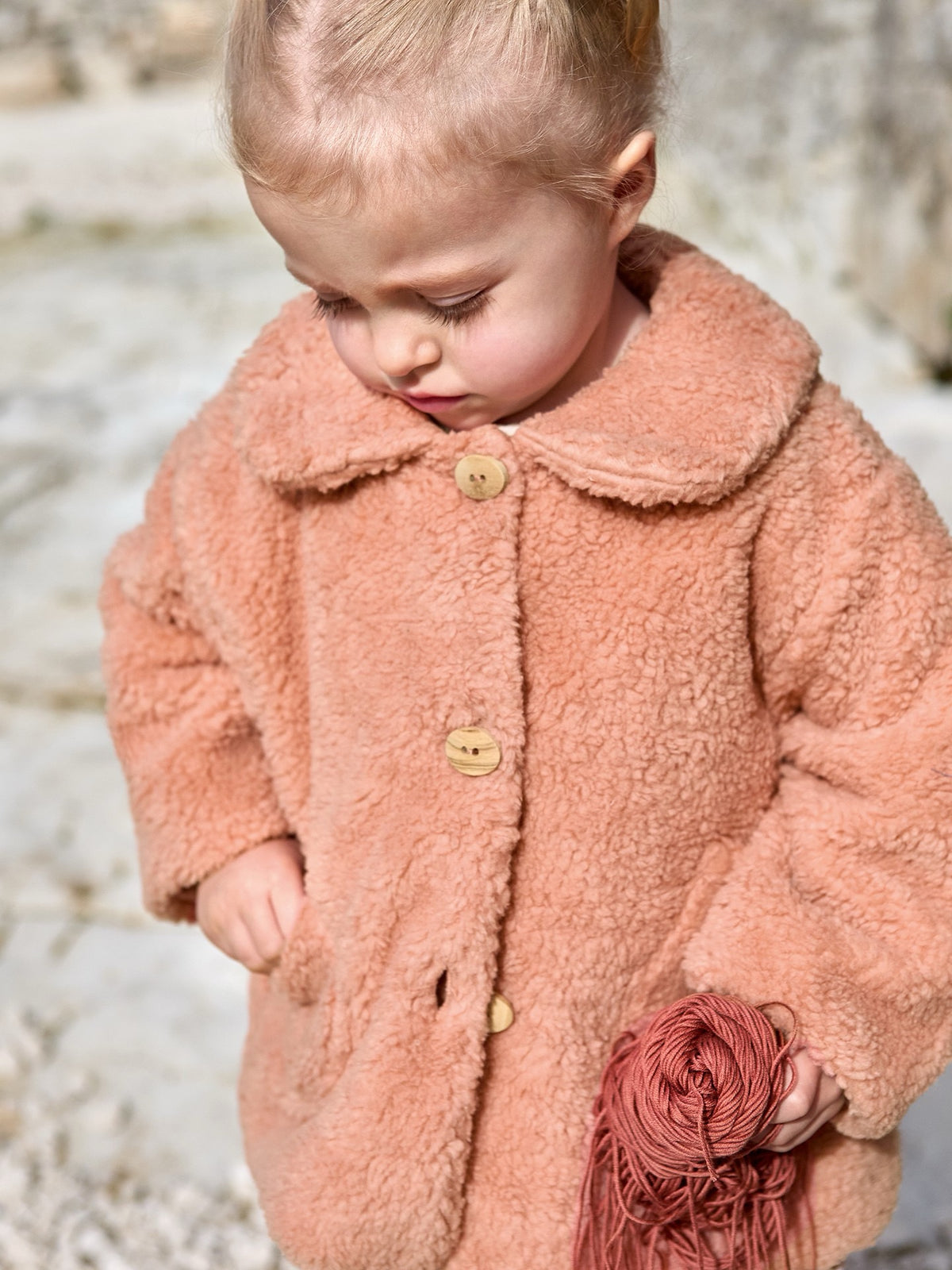 Play Up Fur Jacket || Salmon