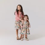 Girls Evelyn Dress || Watercolor Floral