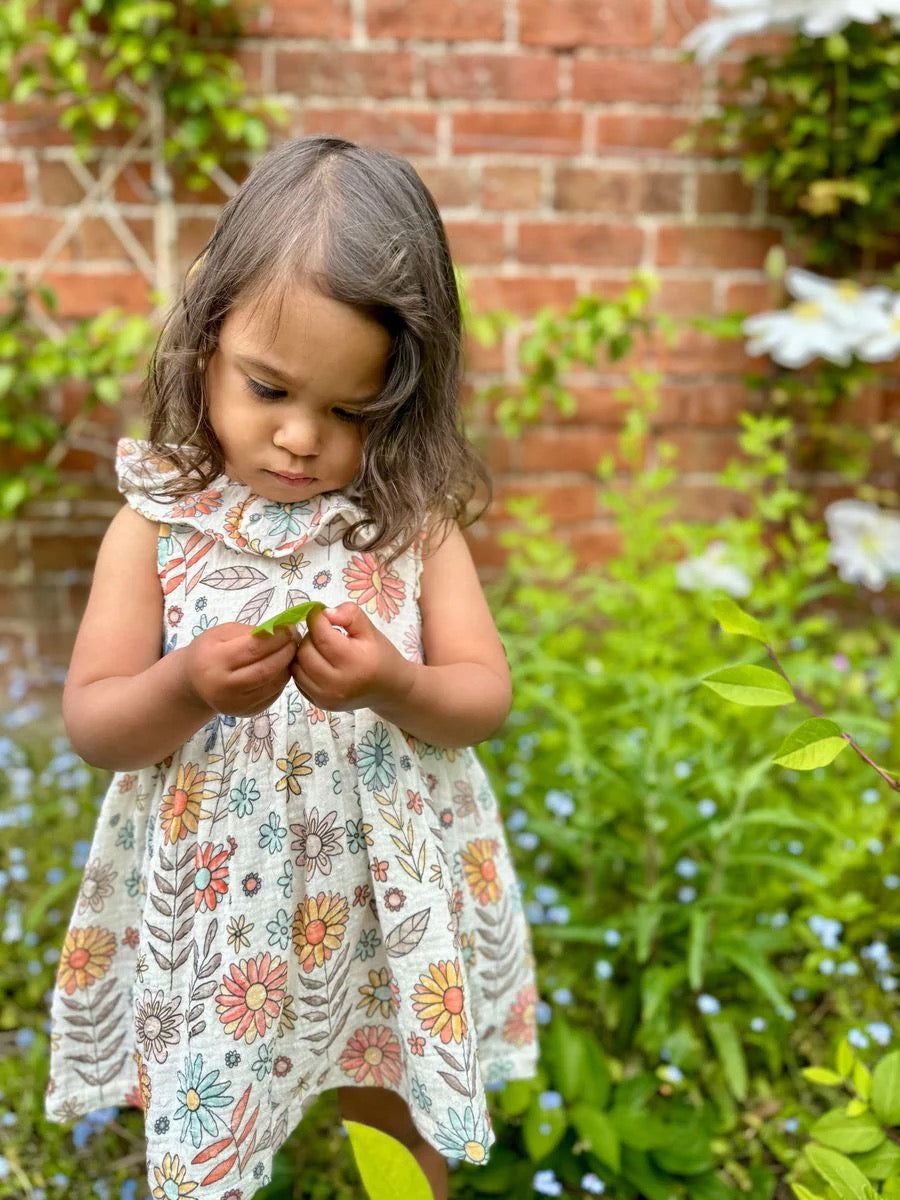 Beau Retro Floral Girls Dress