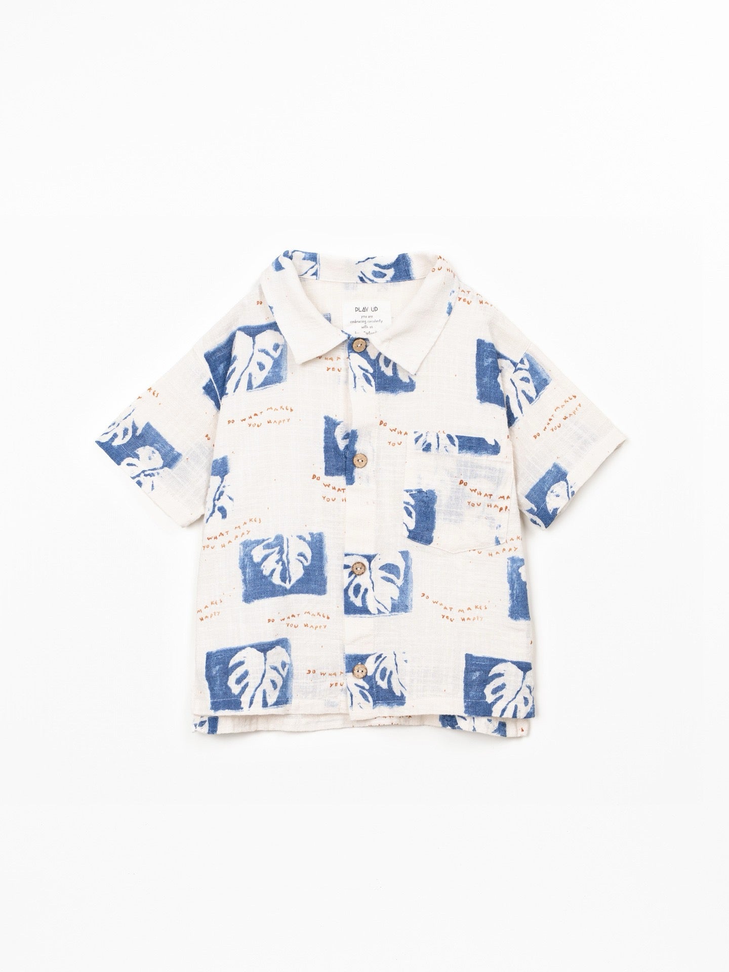 Play Up Boys Woven Cotton Shirt || Leaf Print
