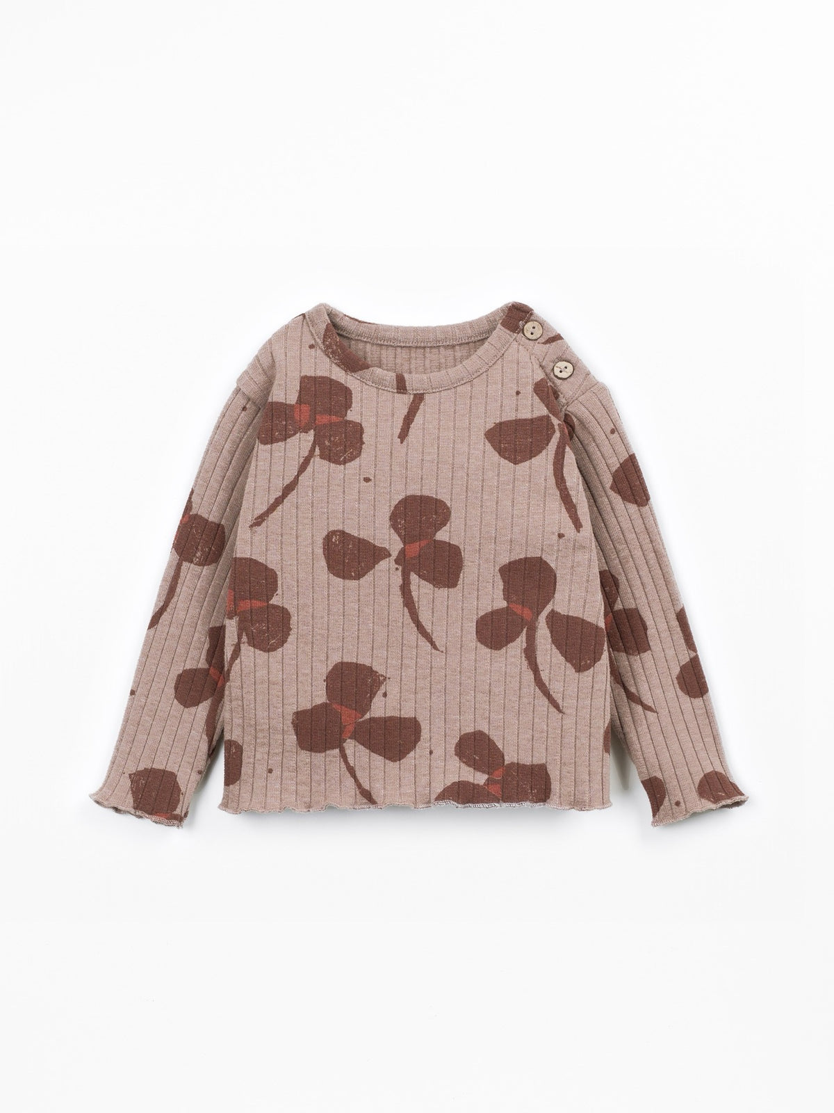 Play Up Rib T-Shirt || Light Brown Clover