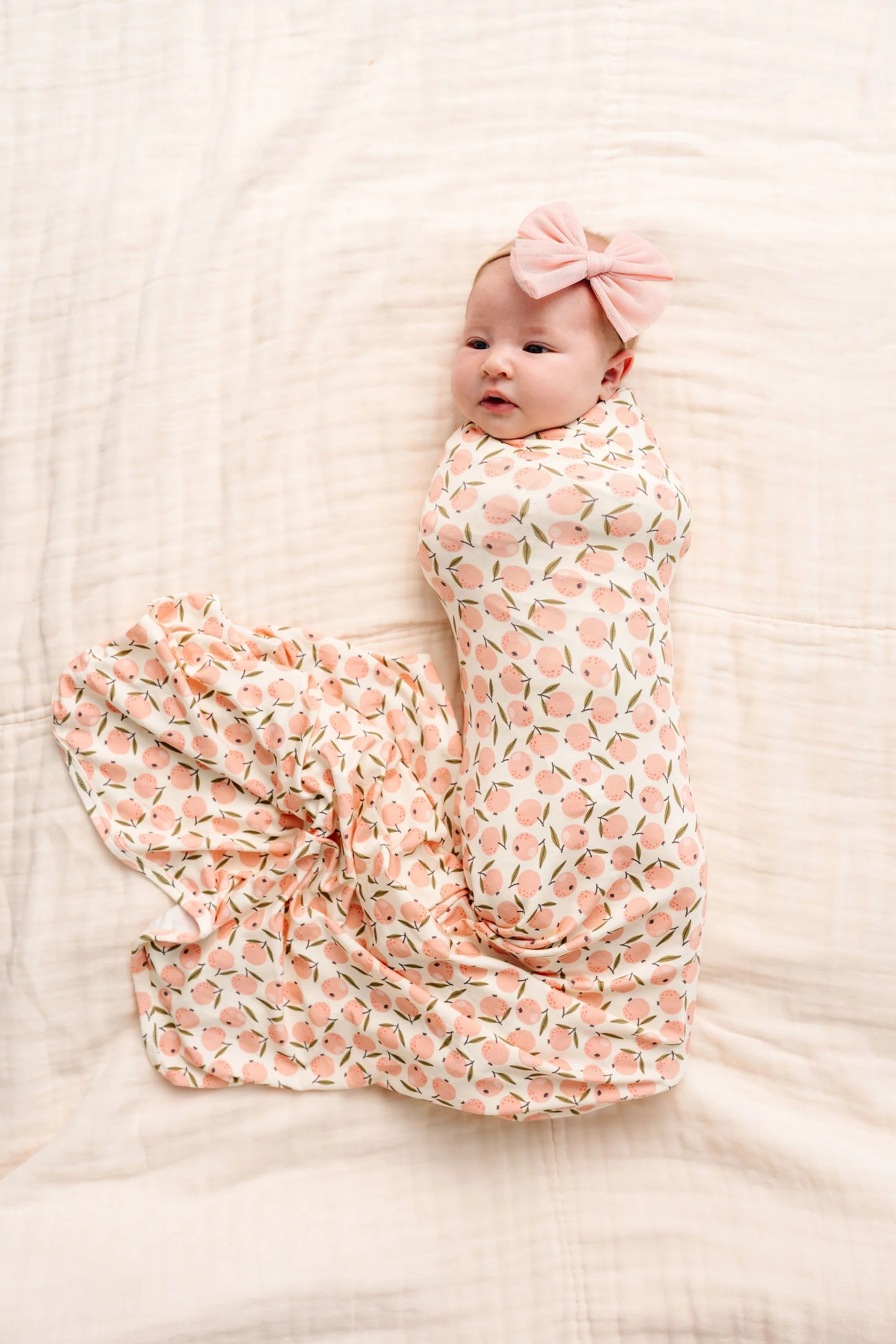 Lou Lou and Company Swaddle Blanket || Briar Peaches