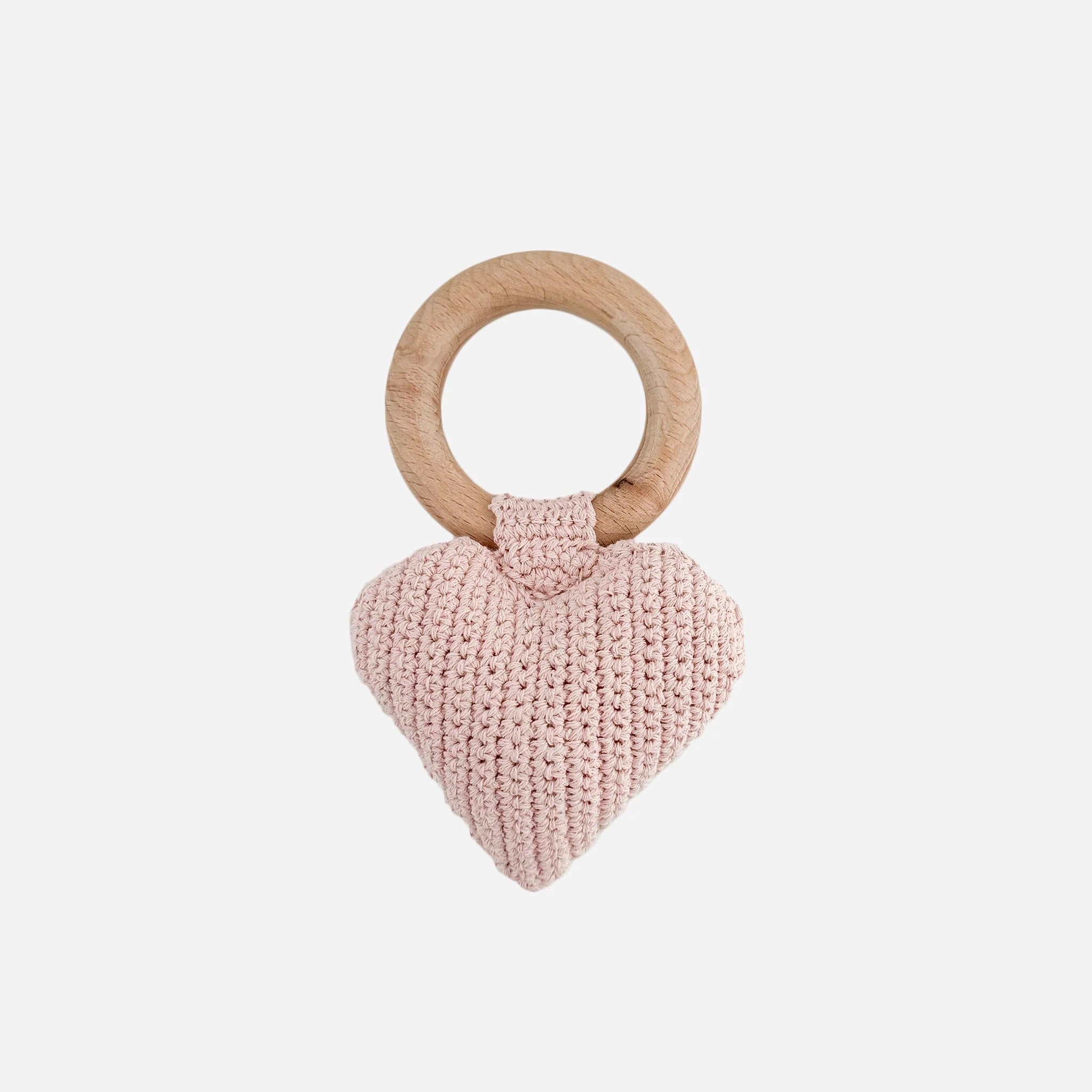 Cotton Crochet Rattle Teether || Heart