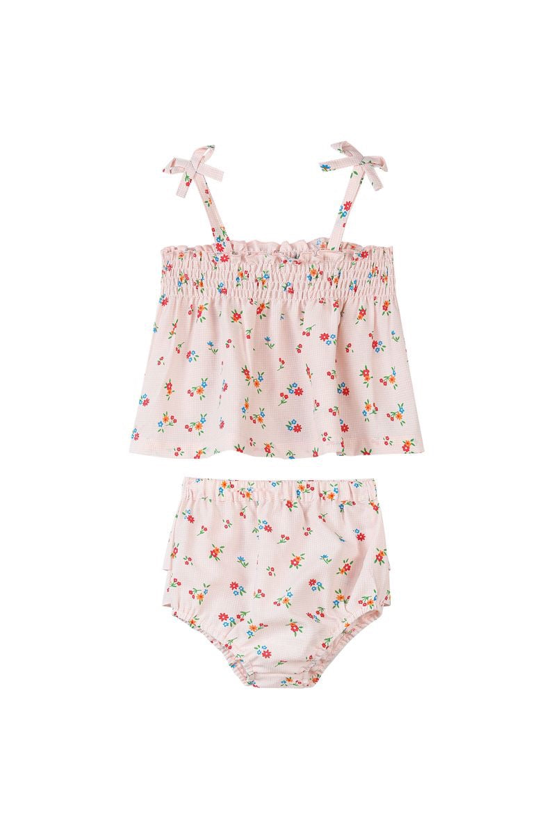 Vignette Bianca Set || Pink Gingham Floral