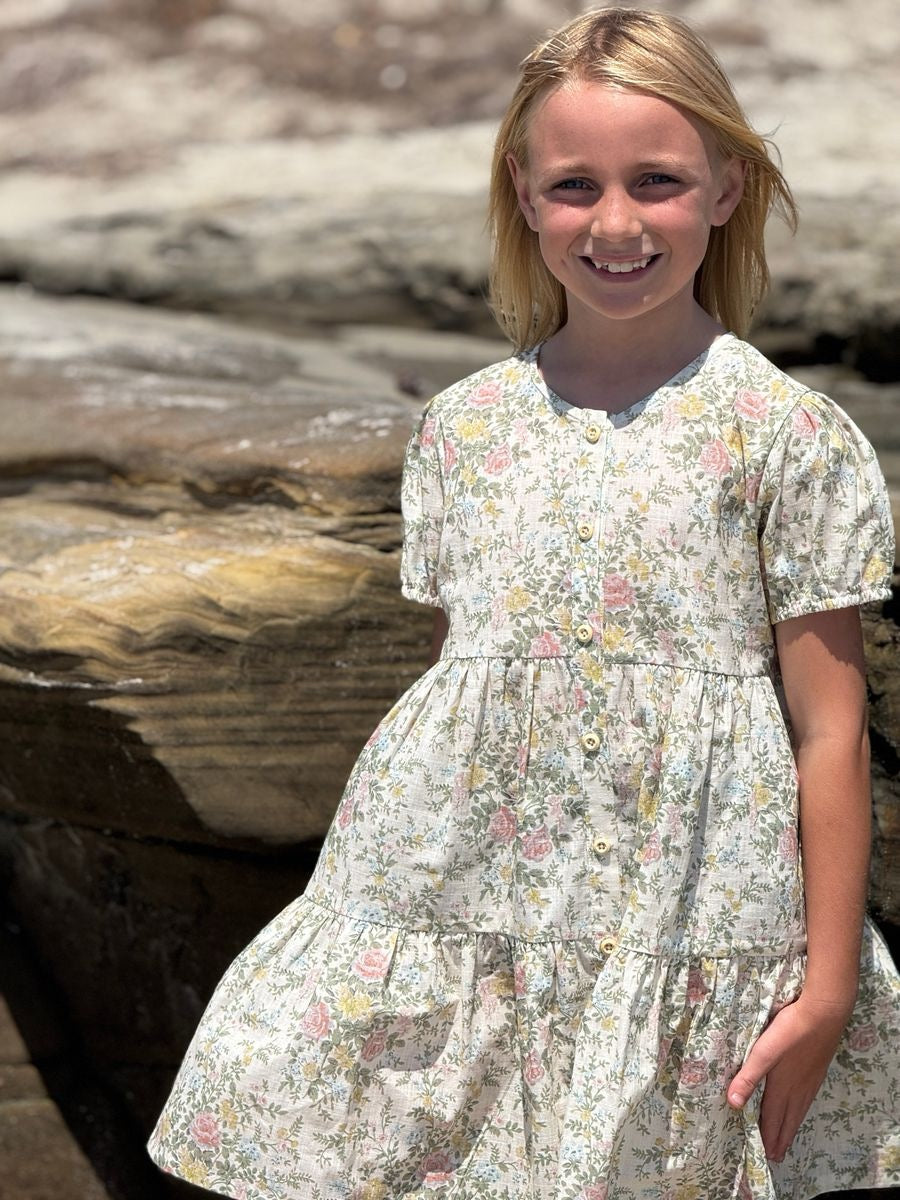 Vignette Blossom Dress || Cream Cottage Floral