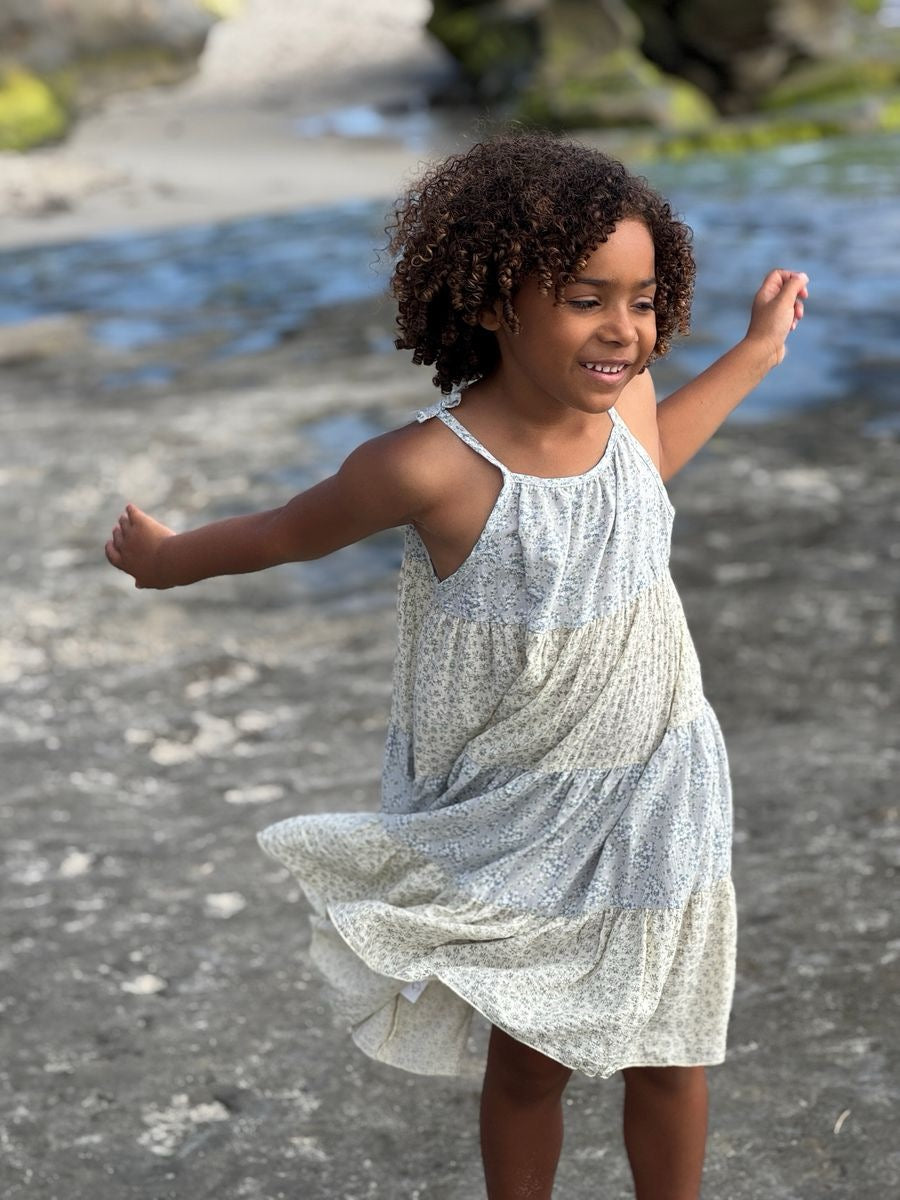 Vignette Kit Dress || Mixed Blue Floral