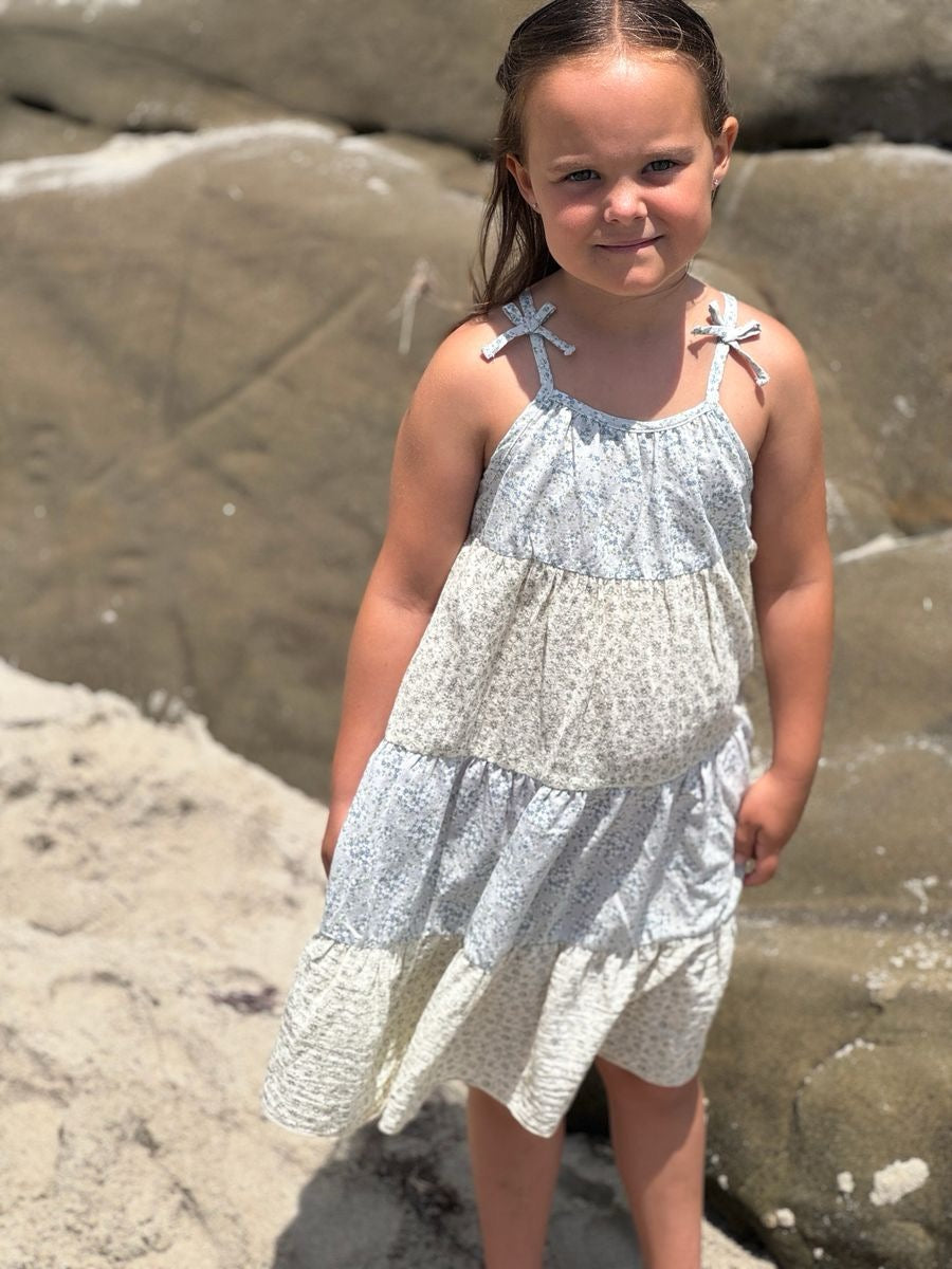 Vignette Kit Dress || Mixed Blue Floral