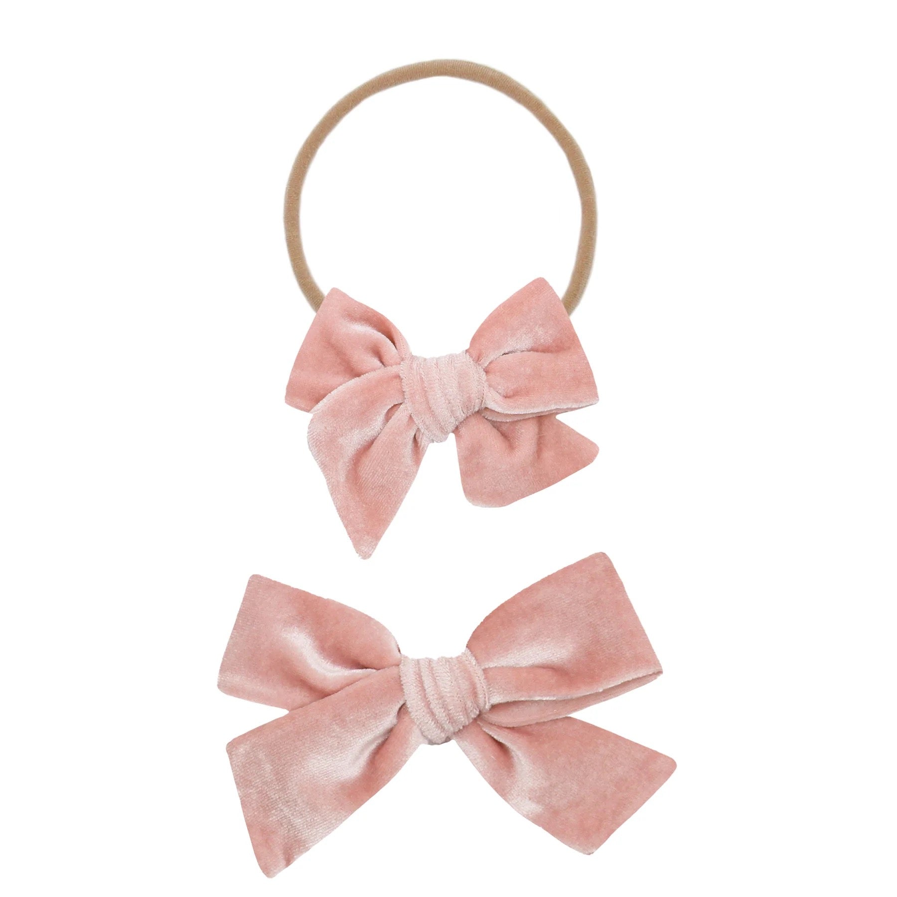Velvet Bows - Headband Style Small