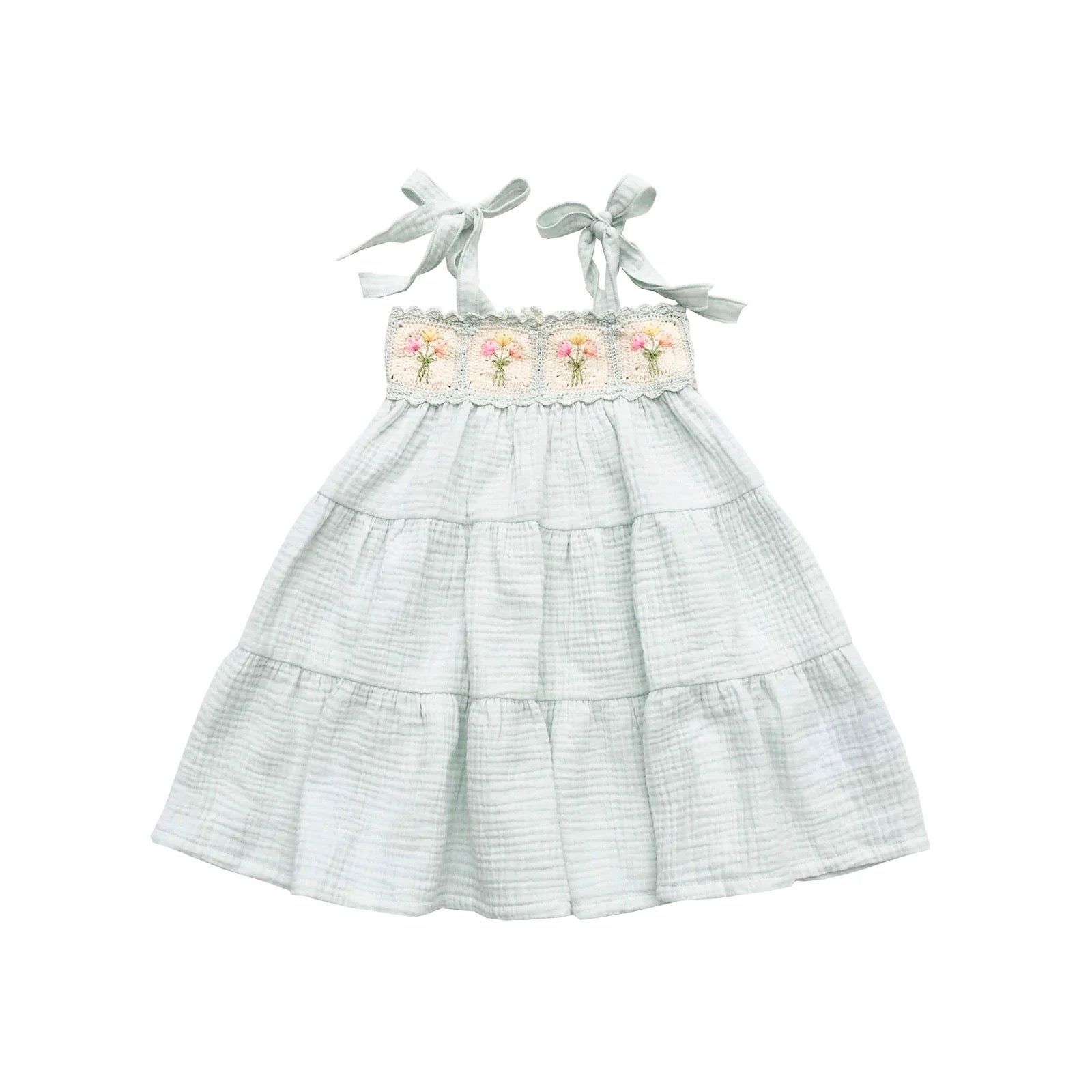 Wild Wawa Crochet Dress || Blue Bouquet
