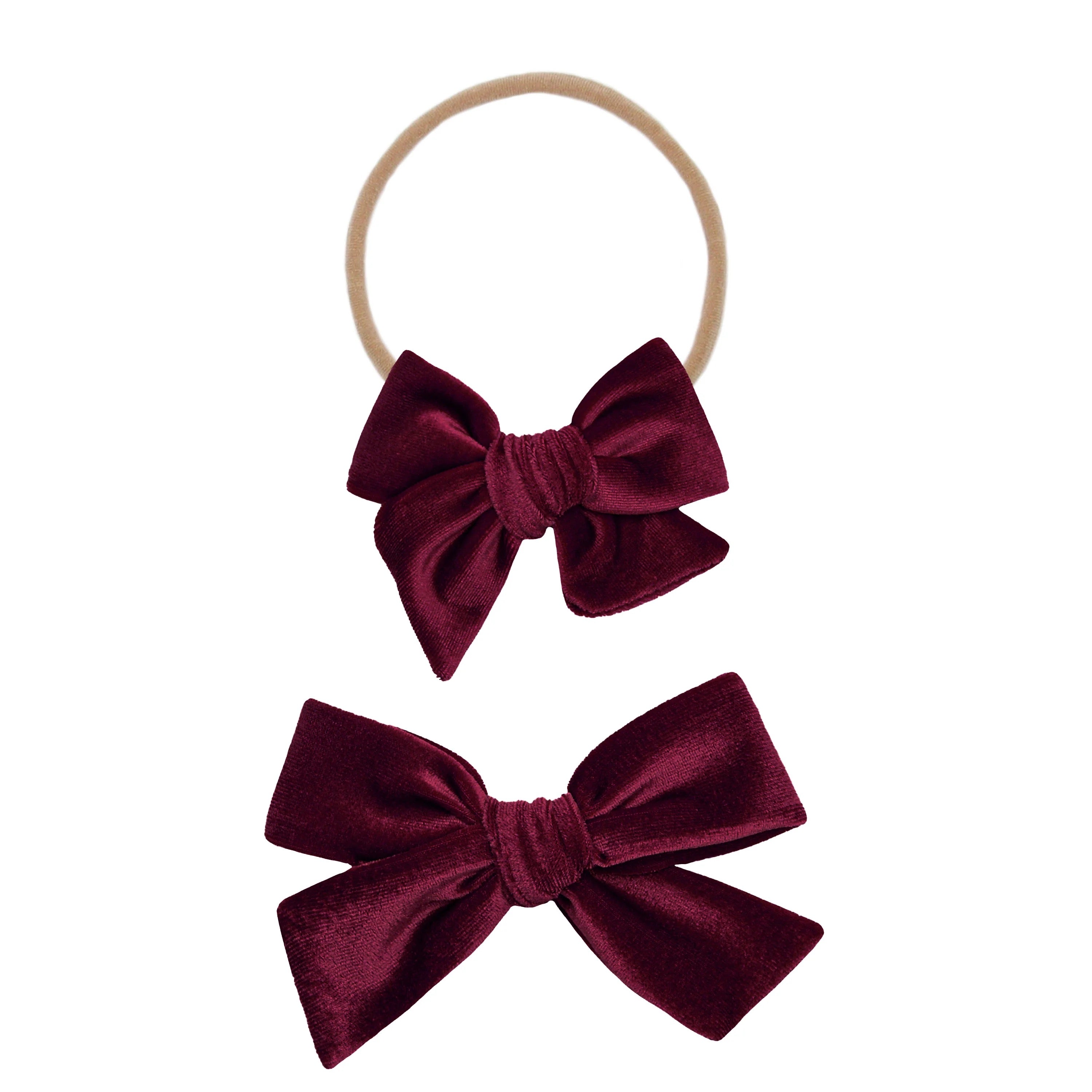 Velvet Bows Headband - Large