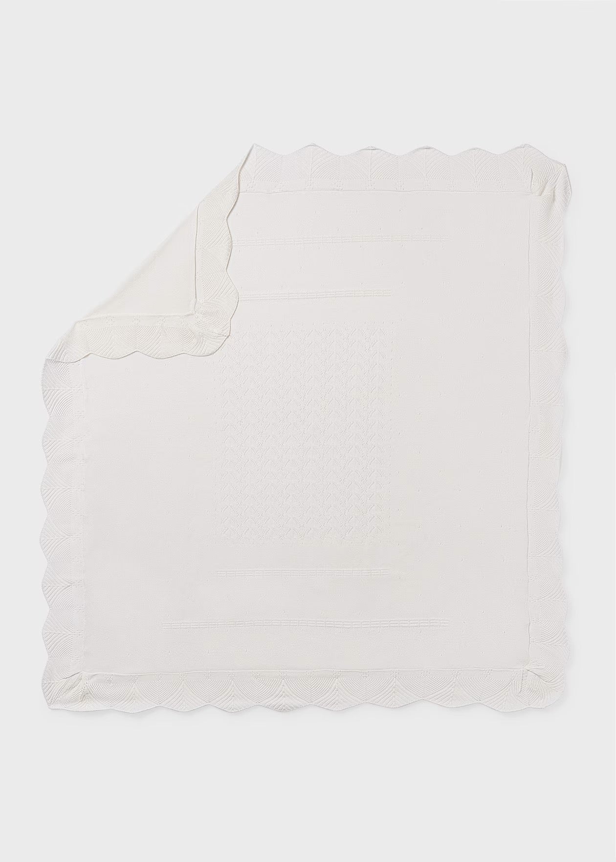 Mayoral Luxury Knit Receiving Blanket || Cream