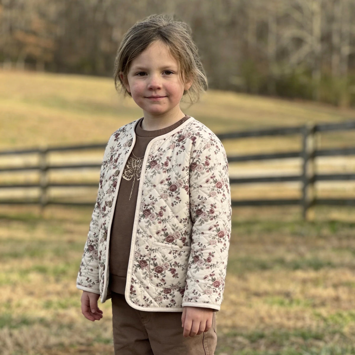MakeMake Organics Quilted Jacket || Wildrose