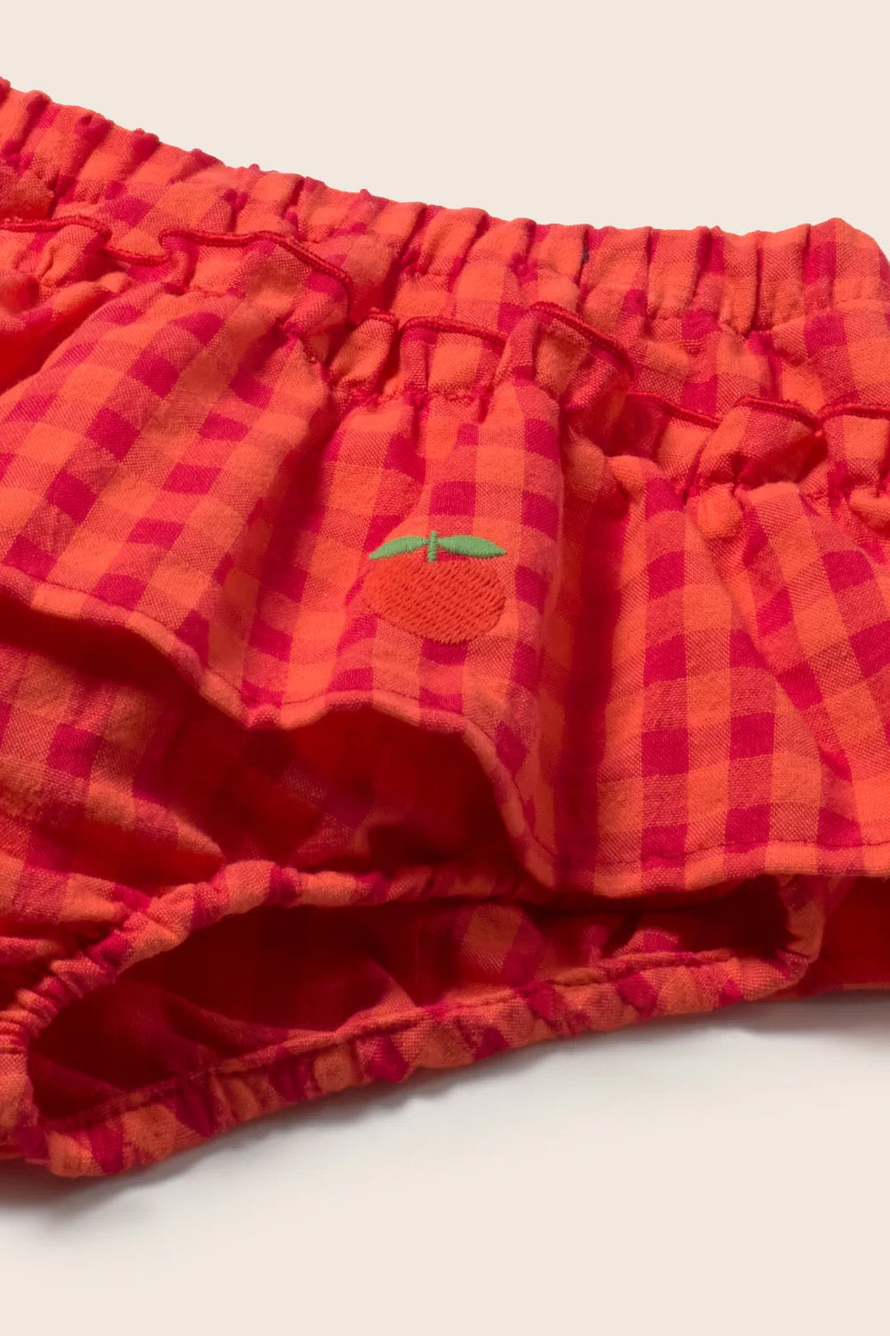 Gingham Cotton Baby Bloomers || Tomato