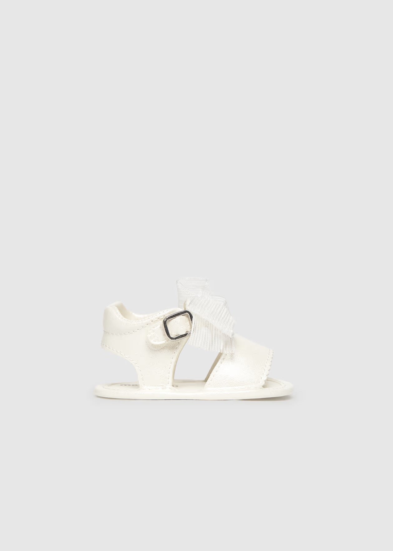 Newborn Celebration Baby Sandals || Glitter White
