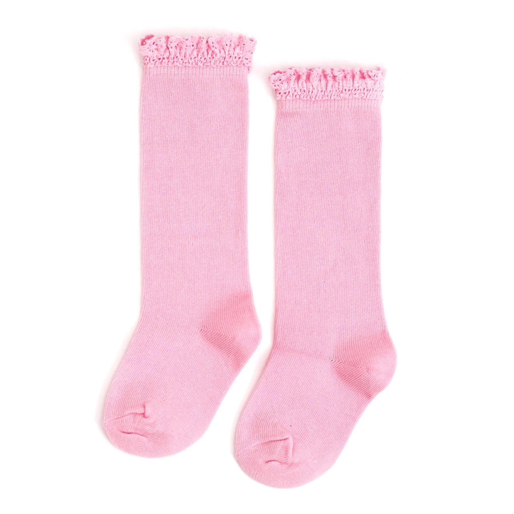 Little Stocking Co Lace Top Knee High Socks || Blossom