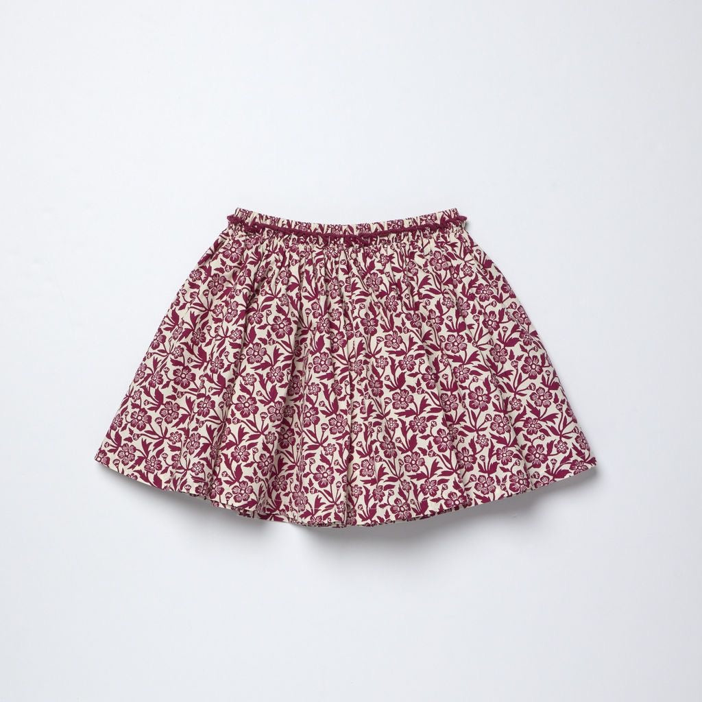 Pink Chicken Girls Gianna Skirt || Burgundy Climbing Floral