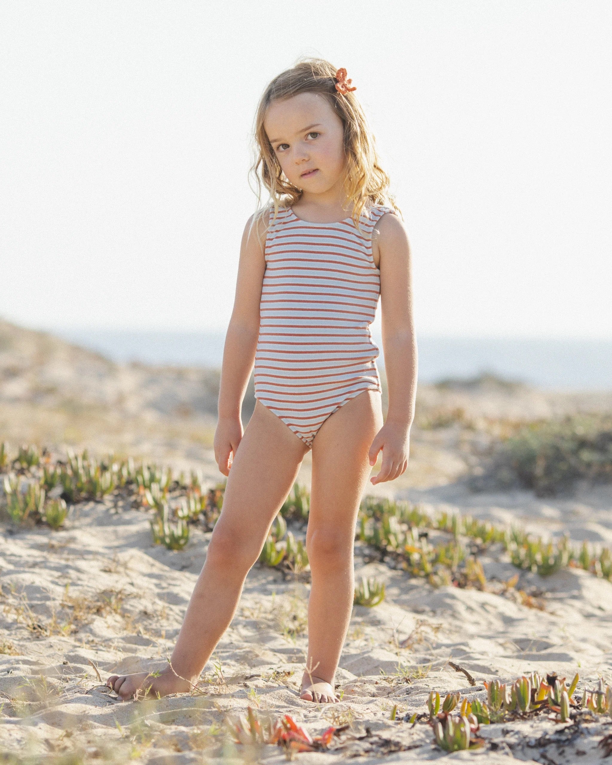 Rylee + Cru Moxie One-Piece Swimsuit || Americana Stripe