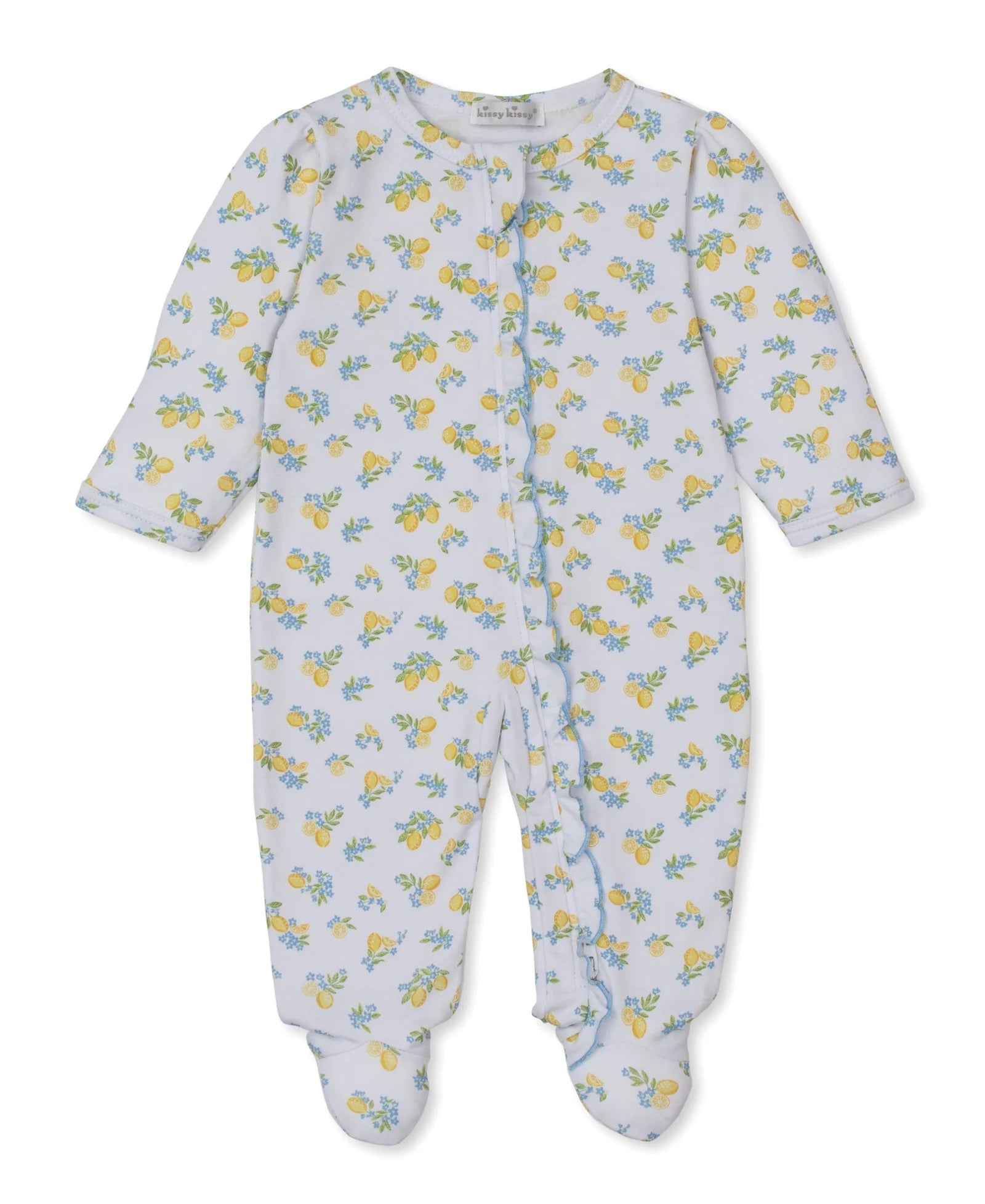 Kissy Kissy Lemon Blossoms Zip Footie